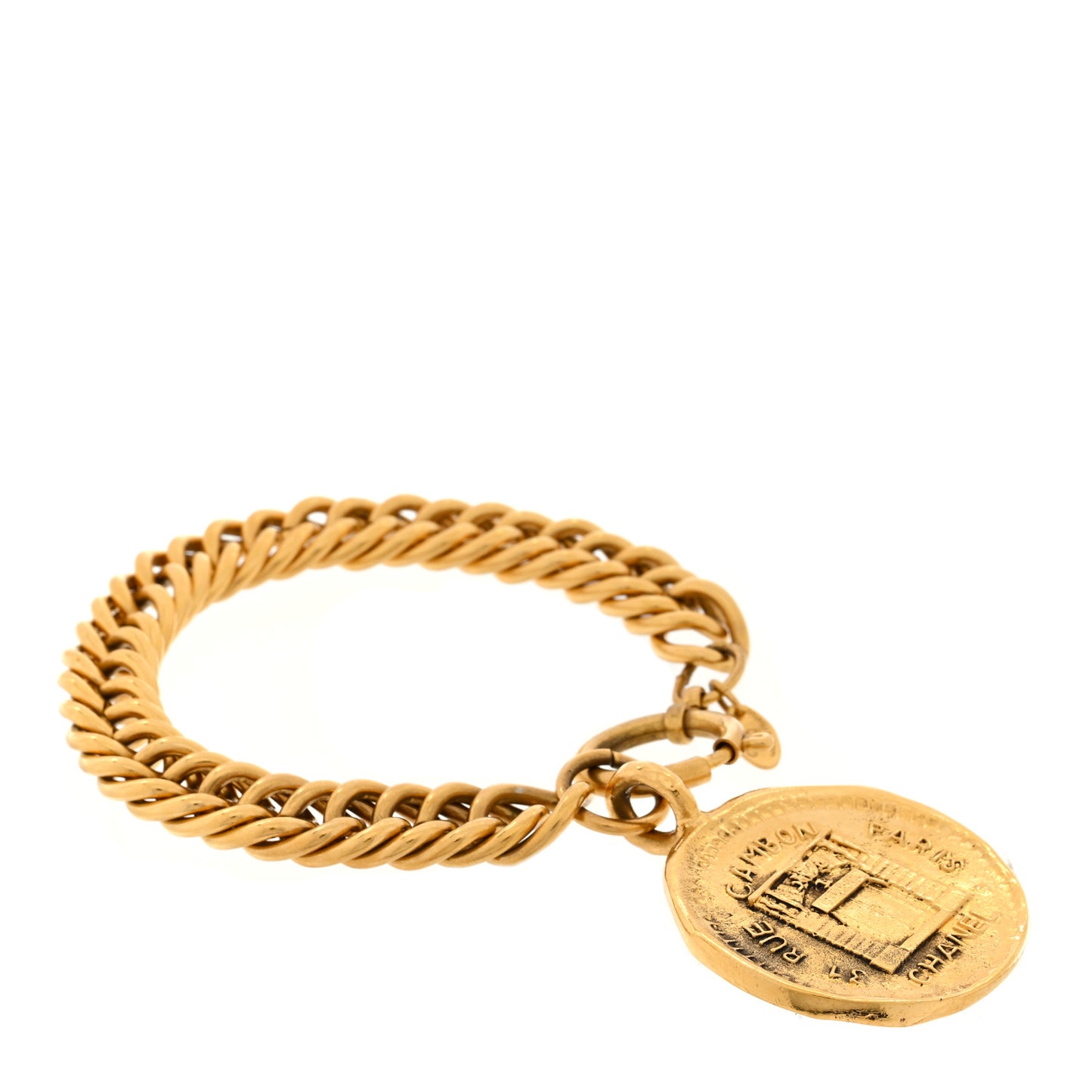 31 Rue Cambon Paris Medallion Chain Bracelet Gold