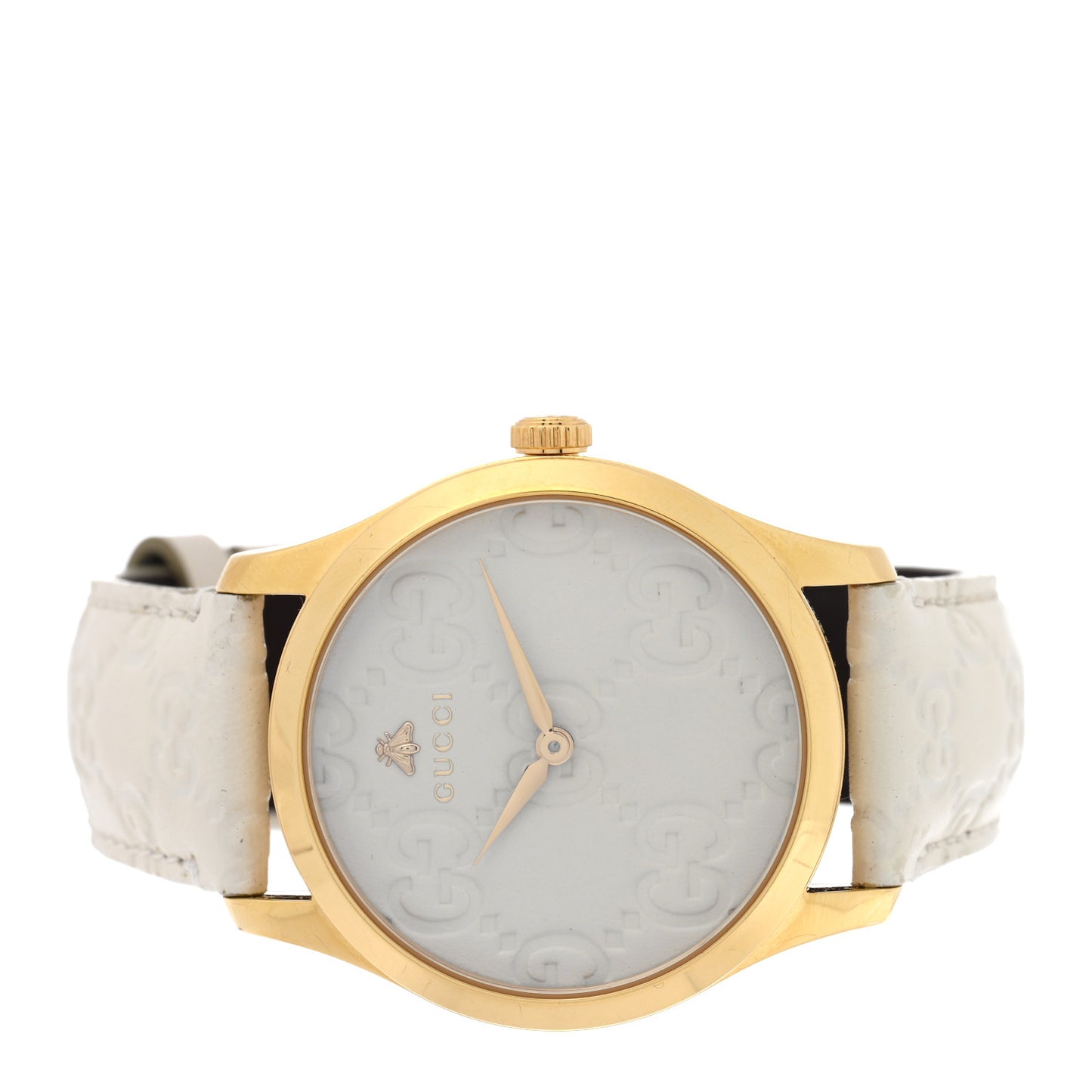 Stainless Steel Calfskin 38mm G-Timeless Quartz Watch White