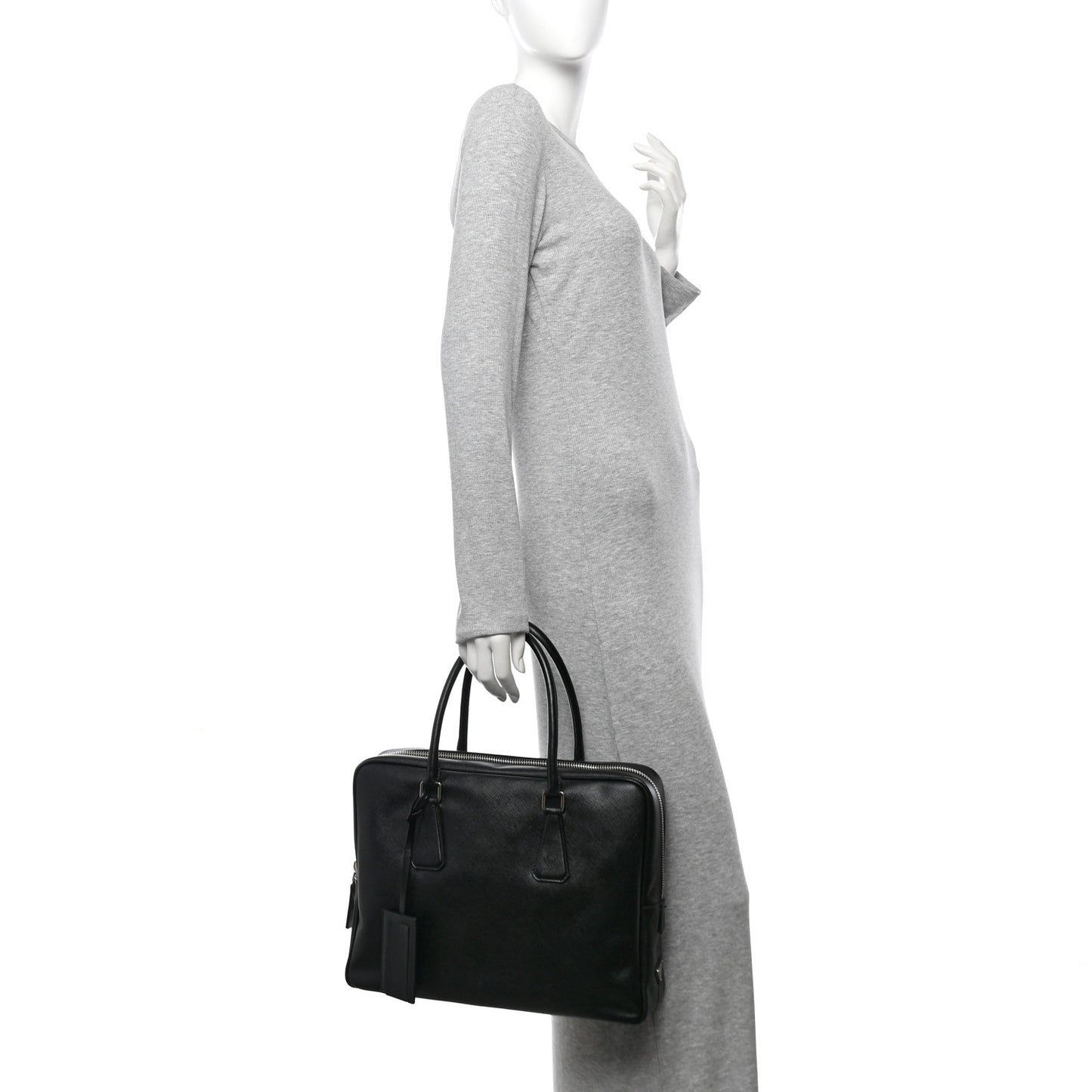 Saffiano Travel Briefcase Black