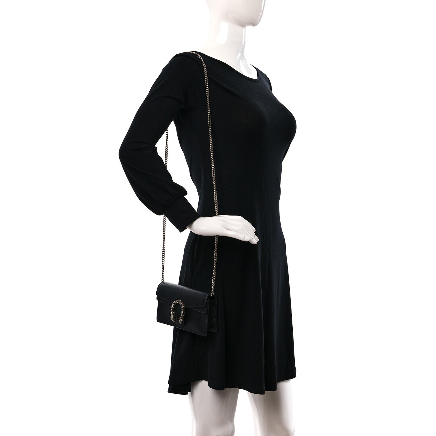 Calfskin Super Mini Dionysus Shoulder Bag Black