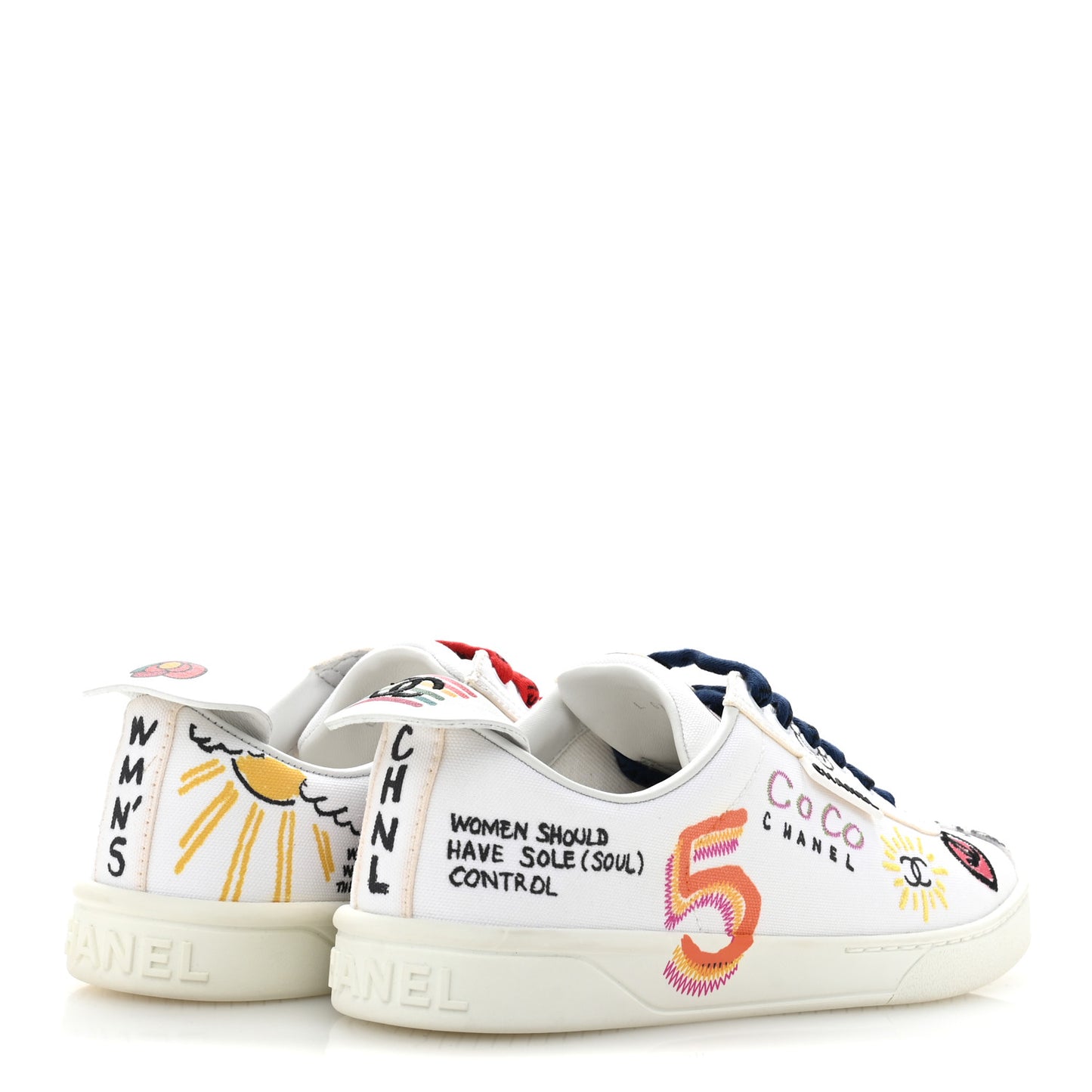 X PHARRELL WILLIAMS Canvas Womens Sneakers 38 White Multicolor