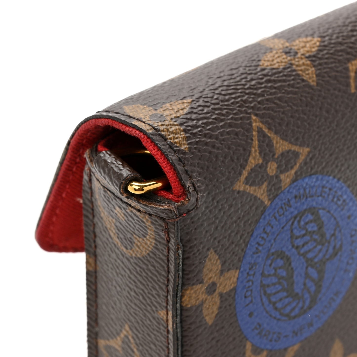Monogram My LV World Tour Pochette Felicie Chain Wallet Coquelicot
