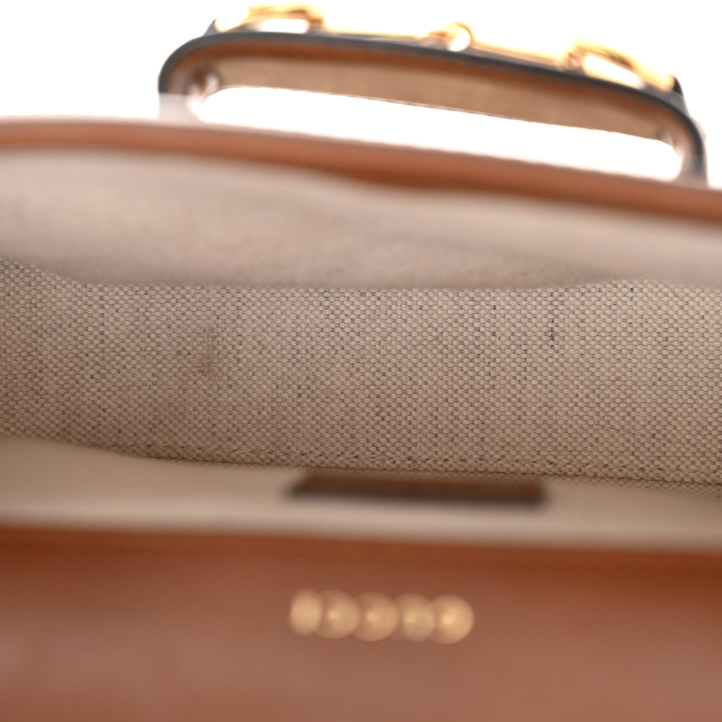 Canvas Calfskin Crystal GG Monogram Mini Horsebit 1955 Shoulder Bag Camel Ebony