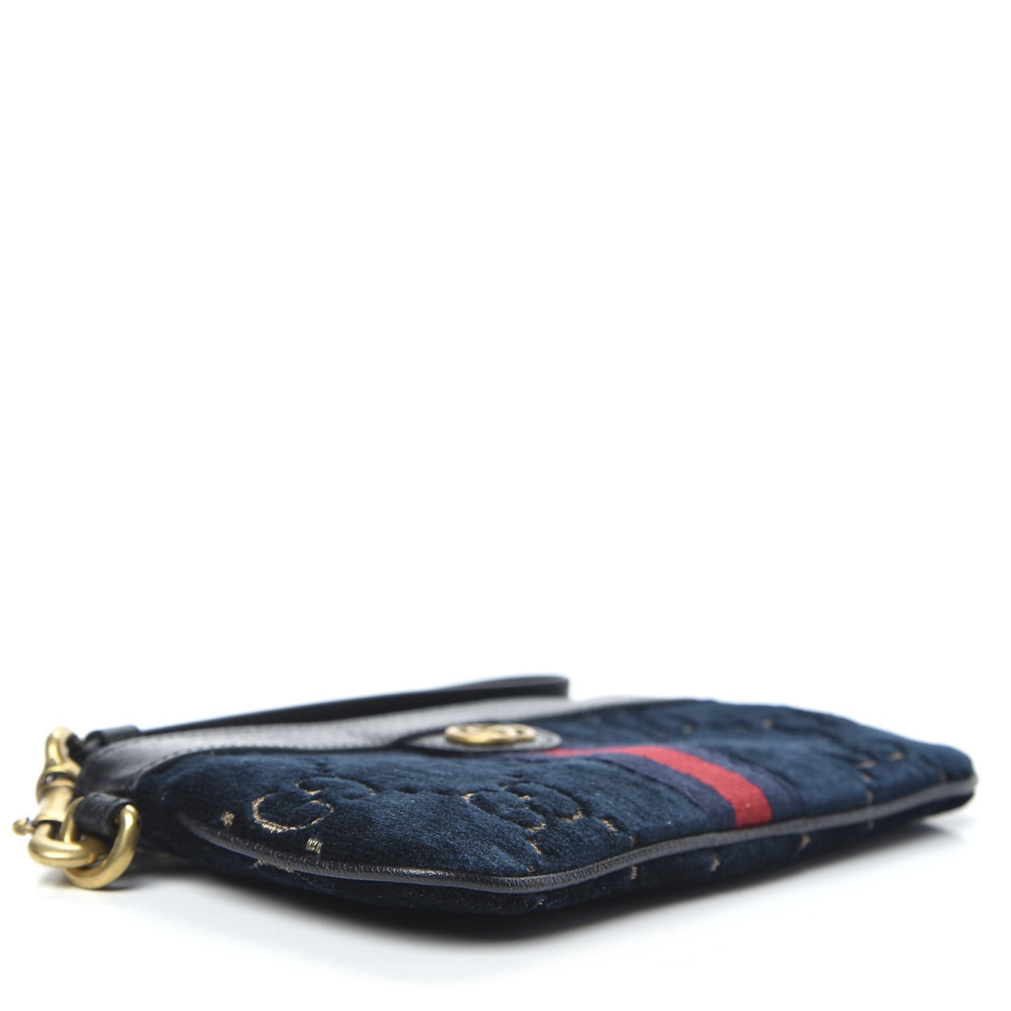 Velvet GG Monogram Textured Calfskin Web Smartphone Case Blue Beige Black