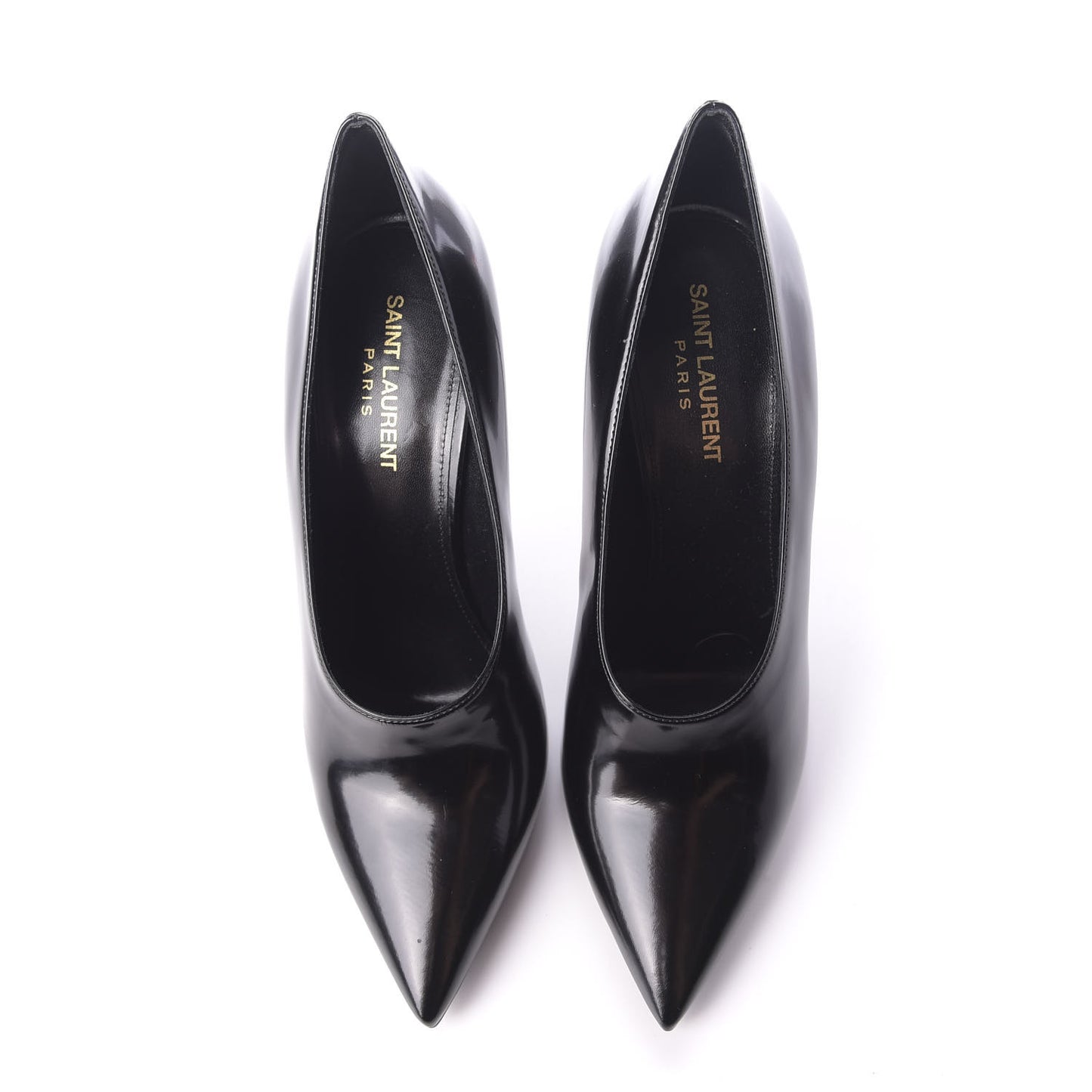 Patent Calfskin Teddy High Vamp 105 Pumps 39.5 Black