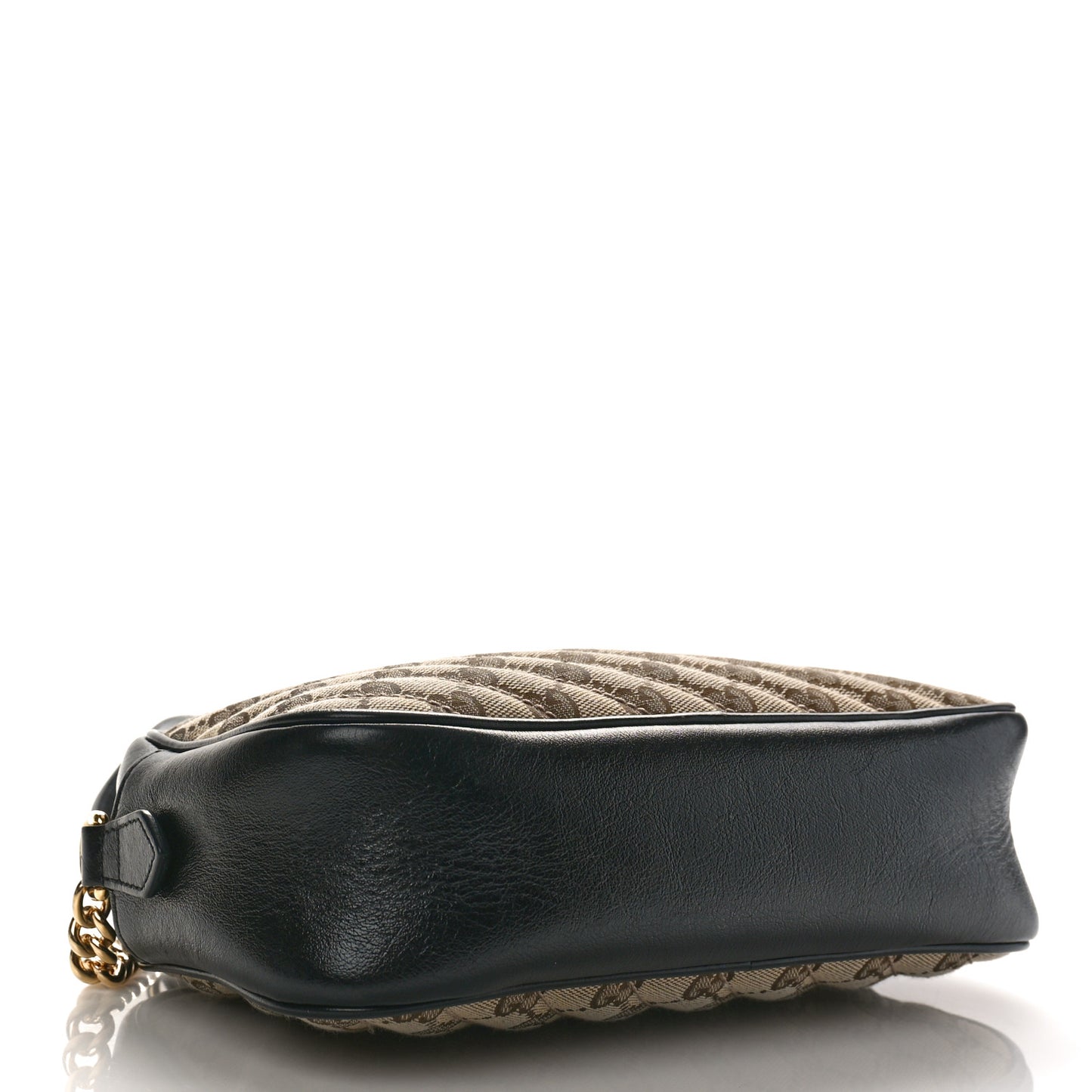 Monogram Matelasse Diagonal Small GG Marmont Chain Shoulder Bag Beige Black