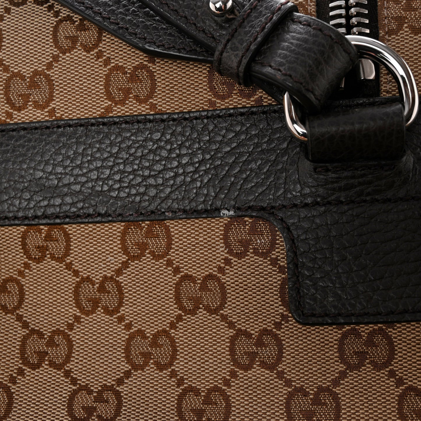 Monogram Dollar Calfskin Boston Duffle Bag Beige Ebony Testa di Moro Marrone Scuro