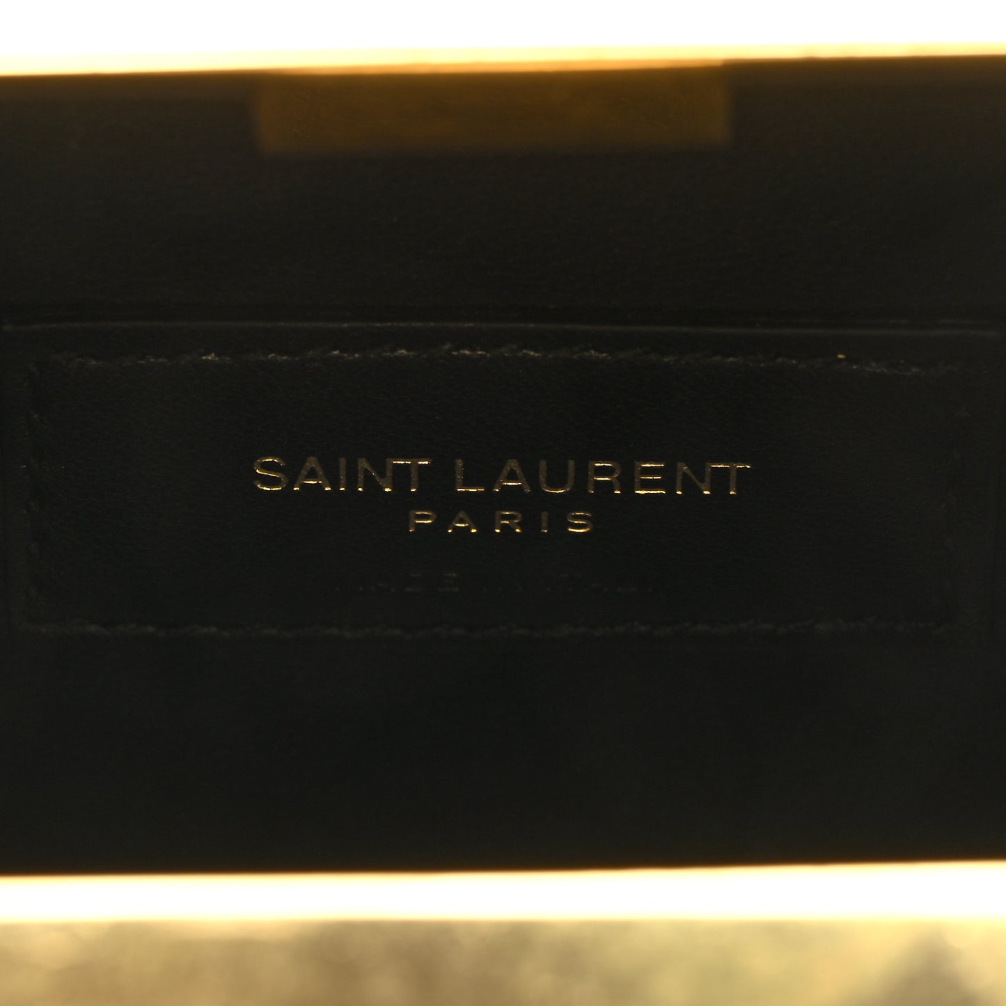 Metal Tuxedo Box Clutch Gold