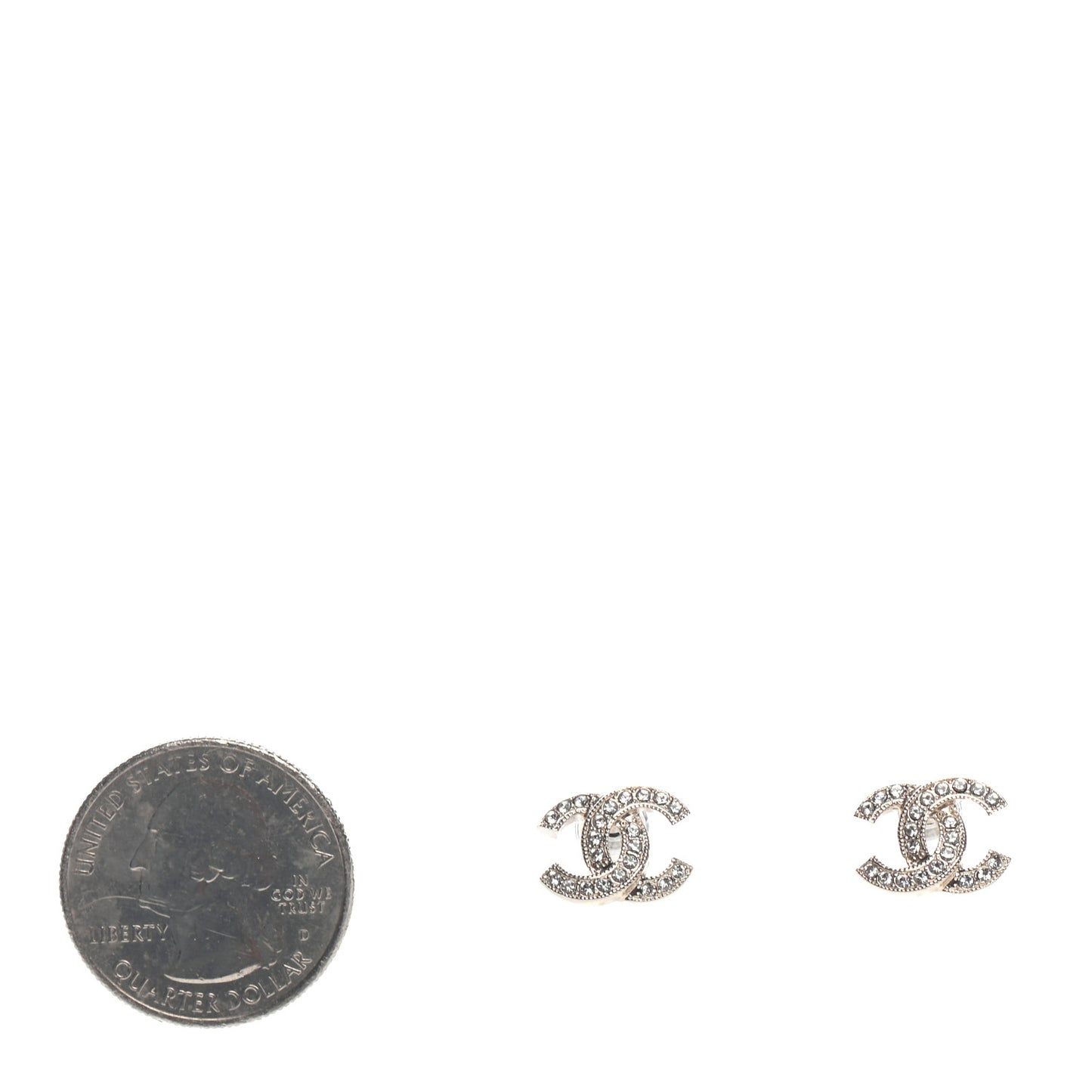 Crystal Mini Timeless CC Earrings Gold