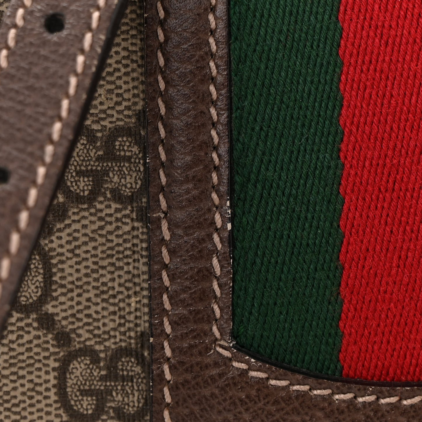 GG Supreme Monogram Web Messenger Bag Brown