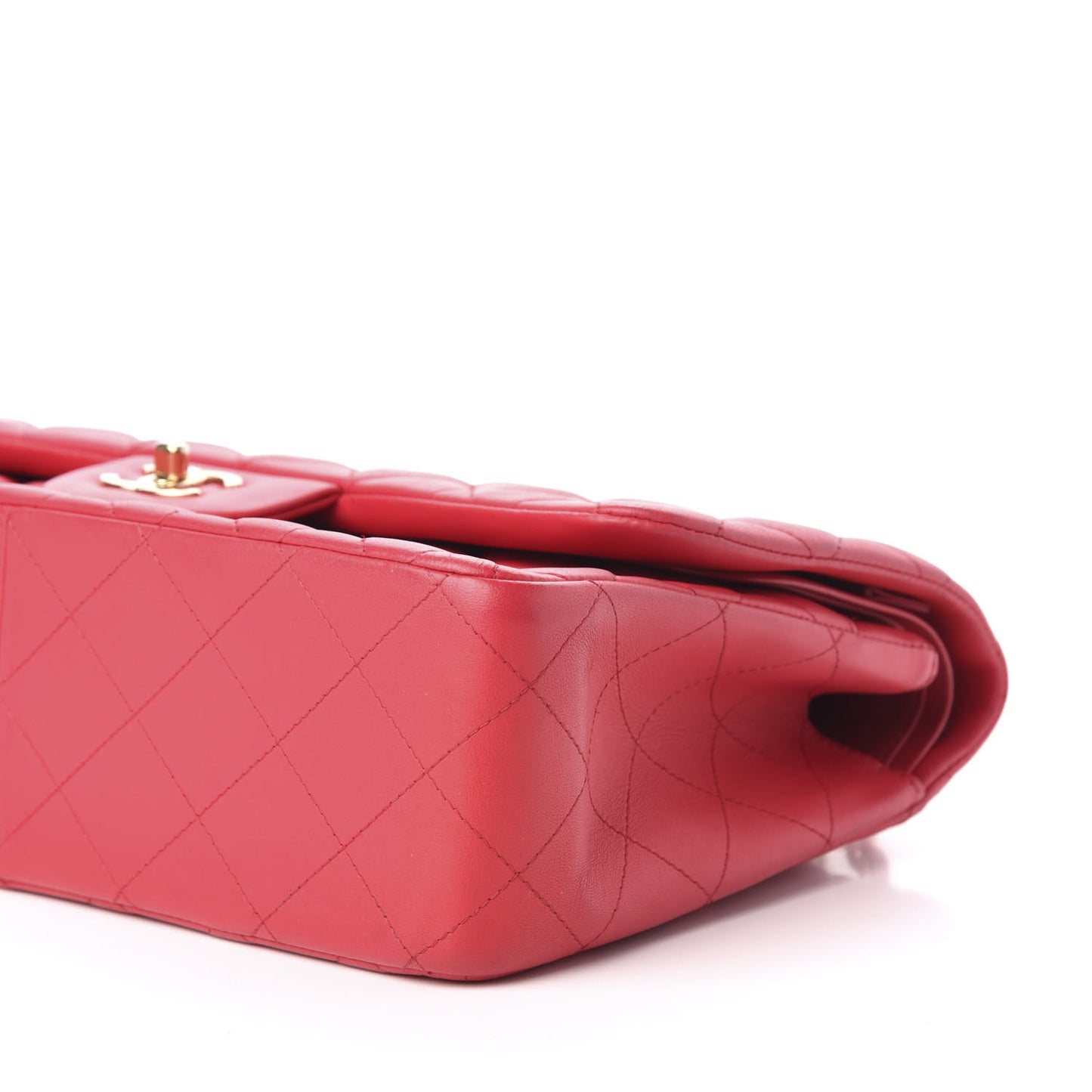 Lambskin Quilted Jumbo Double Flap Pink