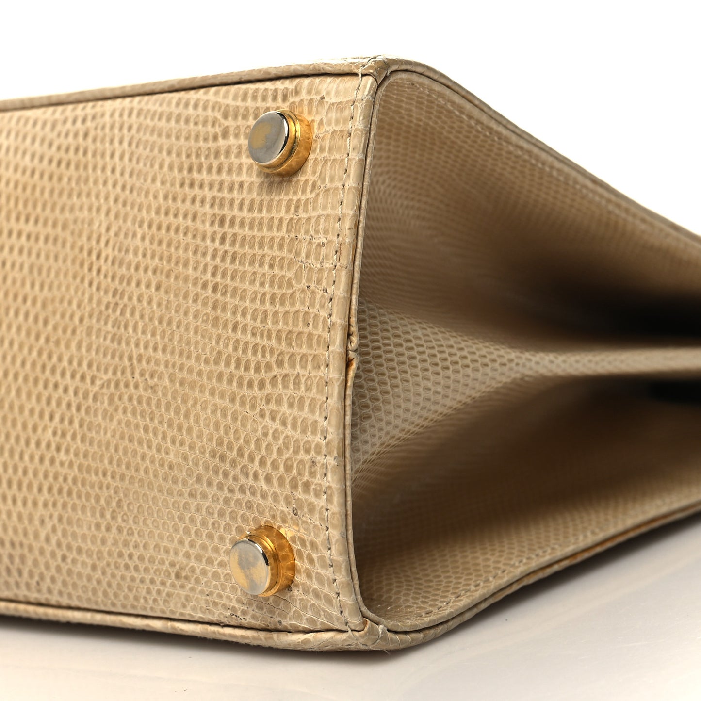 Lizard Iconic Small Top Handle Bag Biege