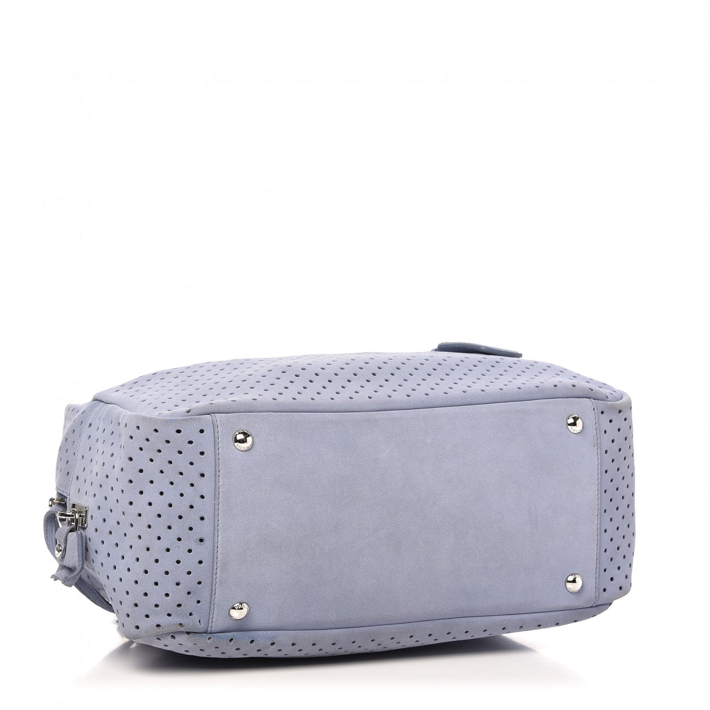 Suede Perforated Zip Around Tote Astrale Nocciolo