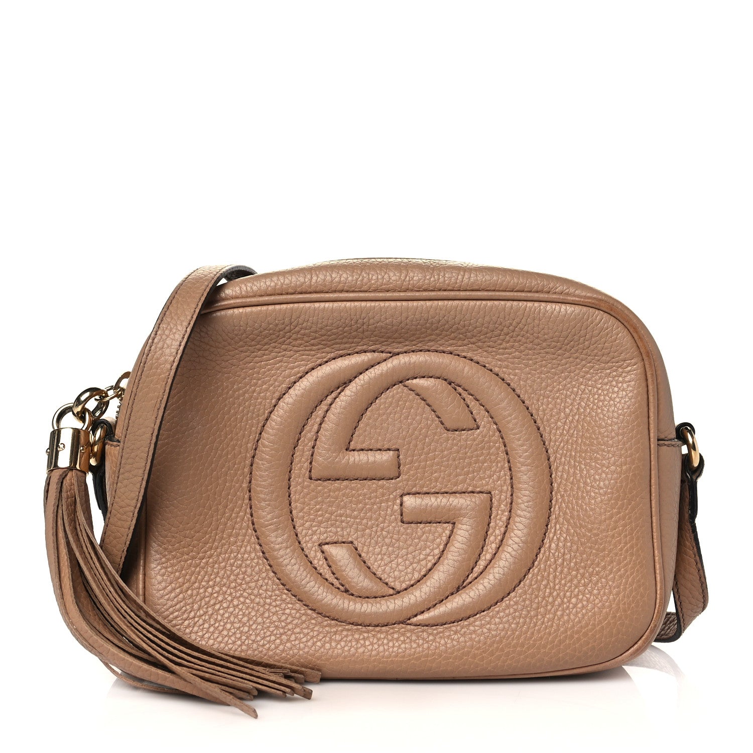 Gucci Pebbled Calfskin Small Soho Disco Bag Camelia 1 of 10