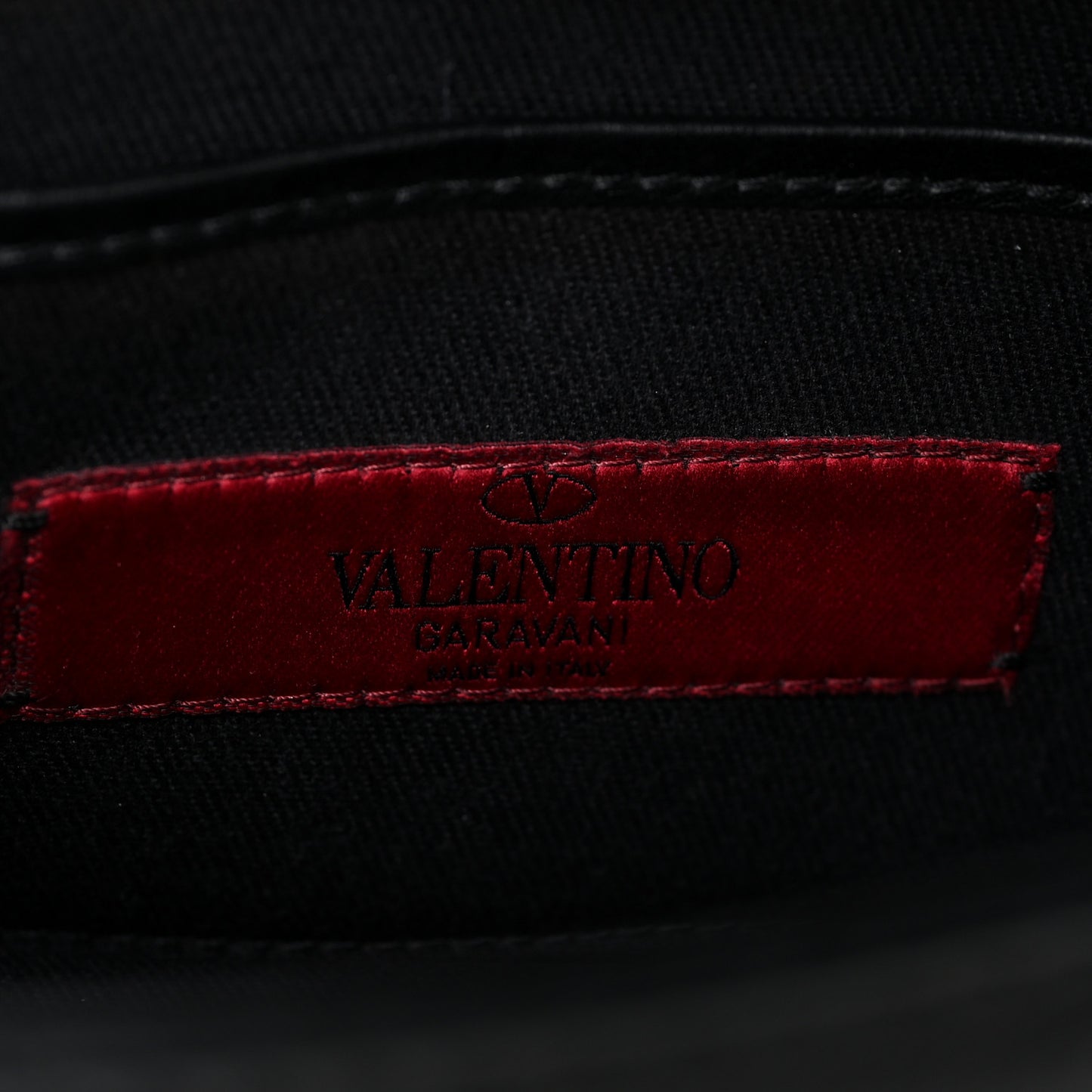 Vitello Mini Glam Lock Rockstud Flap Black