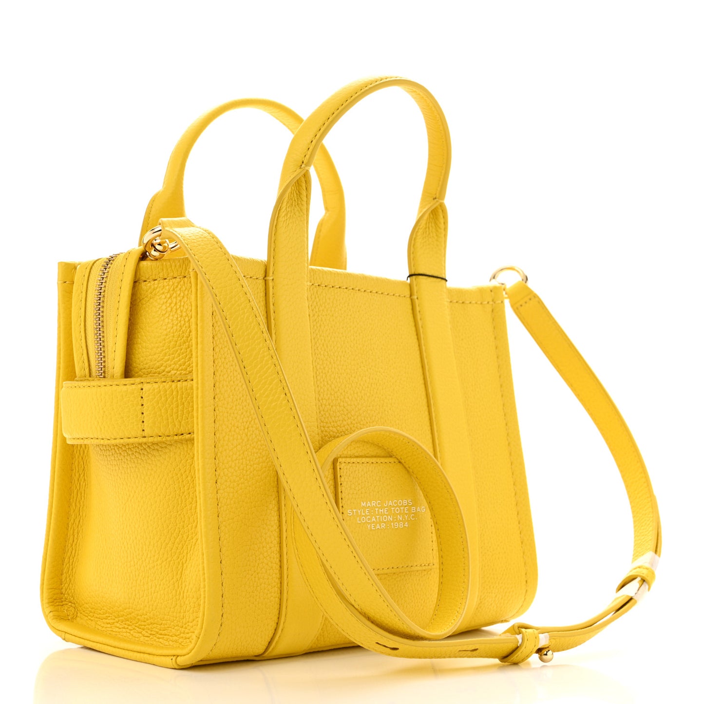 Grained Calfskin Small The Tote Bag Yellow