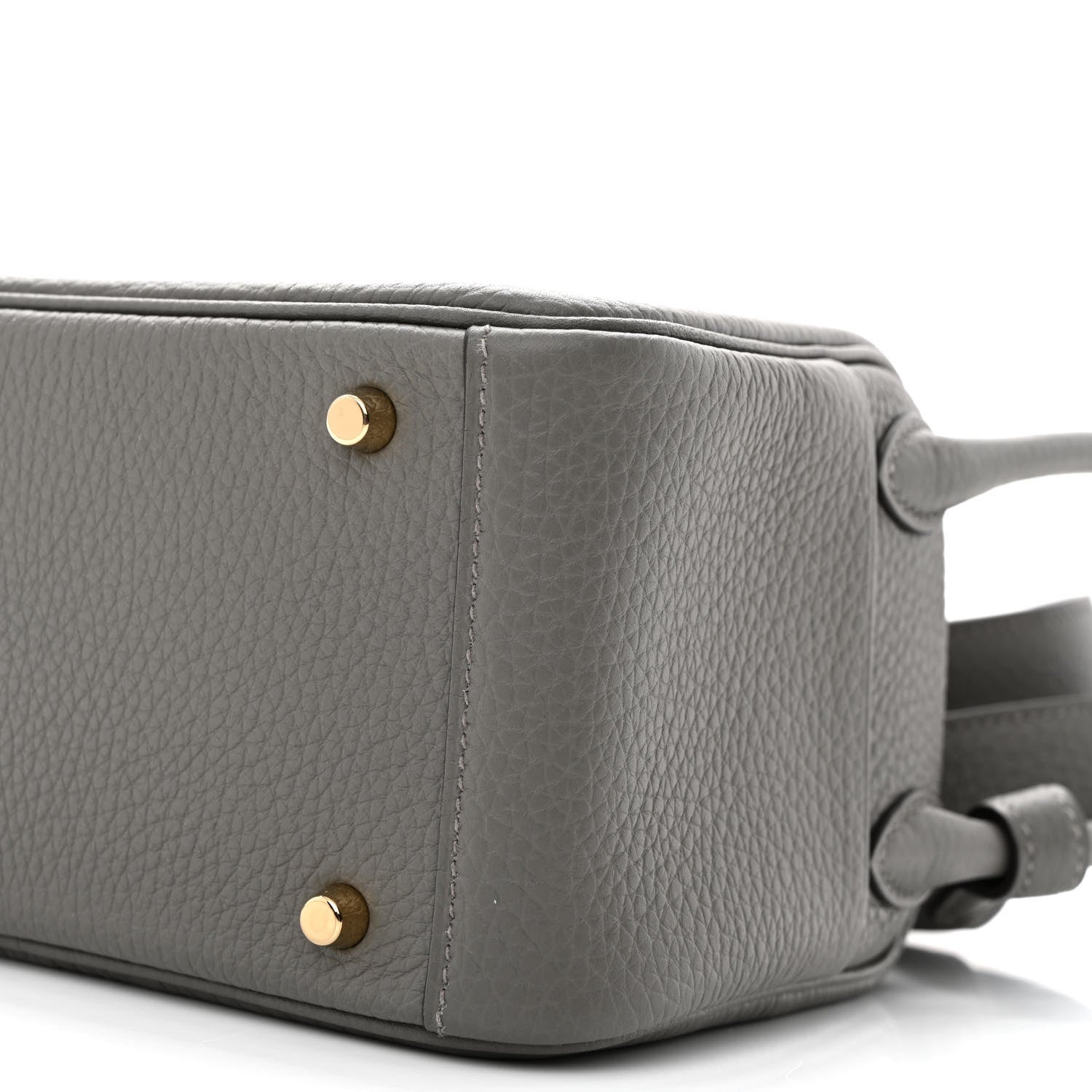 Hermes Taurillon Clemence Mini Lindy 20 Gris Meyer 10 of 11