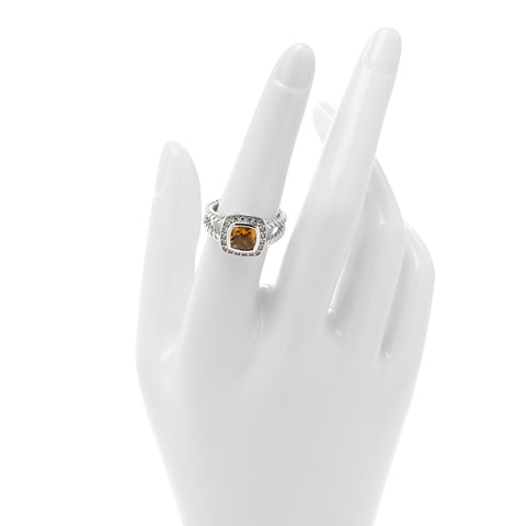 Sterling Silver Diamond 7mm Petite Albion Ring 54 7