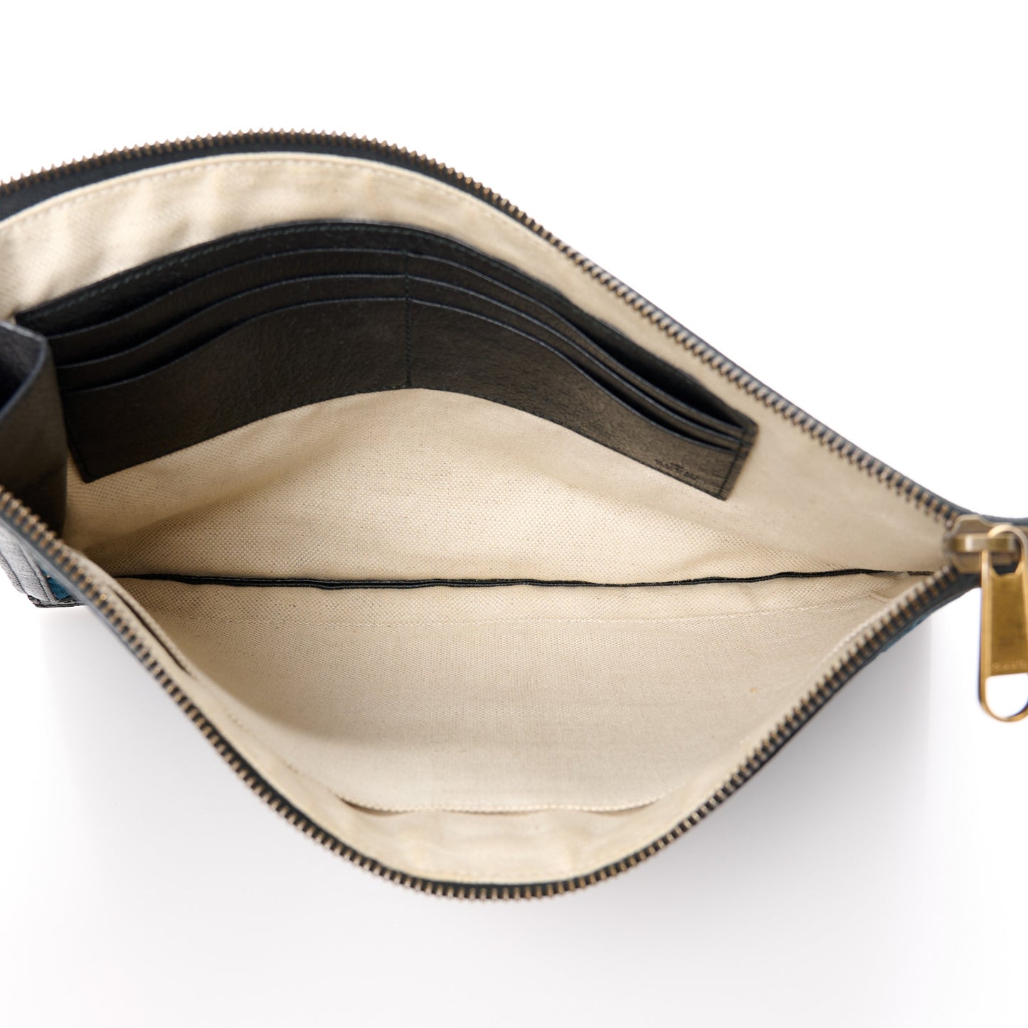 Velvet GG Monogram Textured Calfskin Web Ophidia Wristlet Blue Beige Black