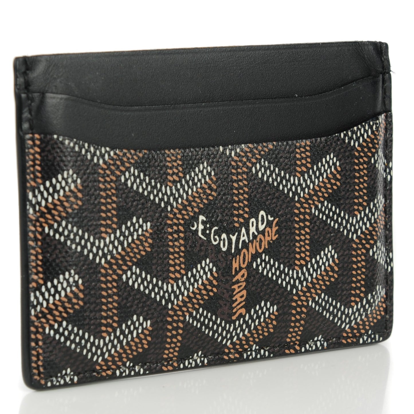 Goyardine Saint Sulpice Card Holder Black
