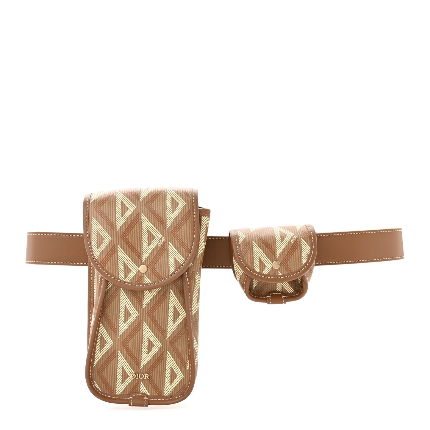Coated Canvas CD Diamond Mens Utility Belt Coffee
