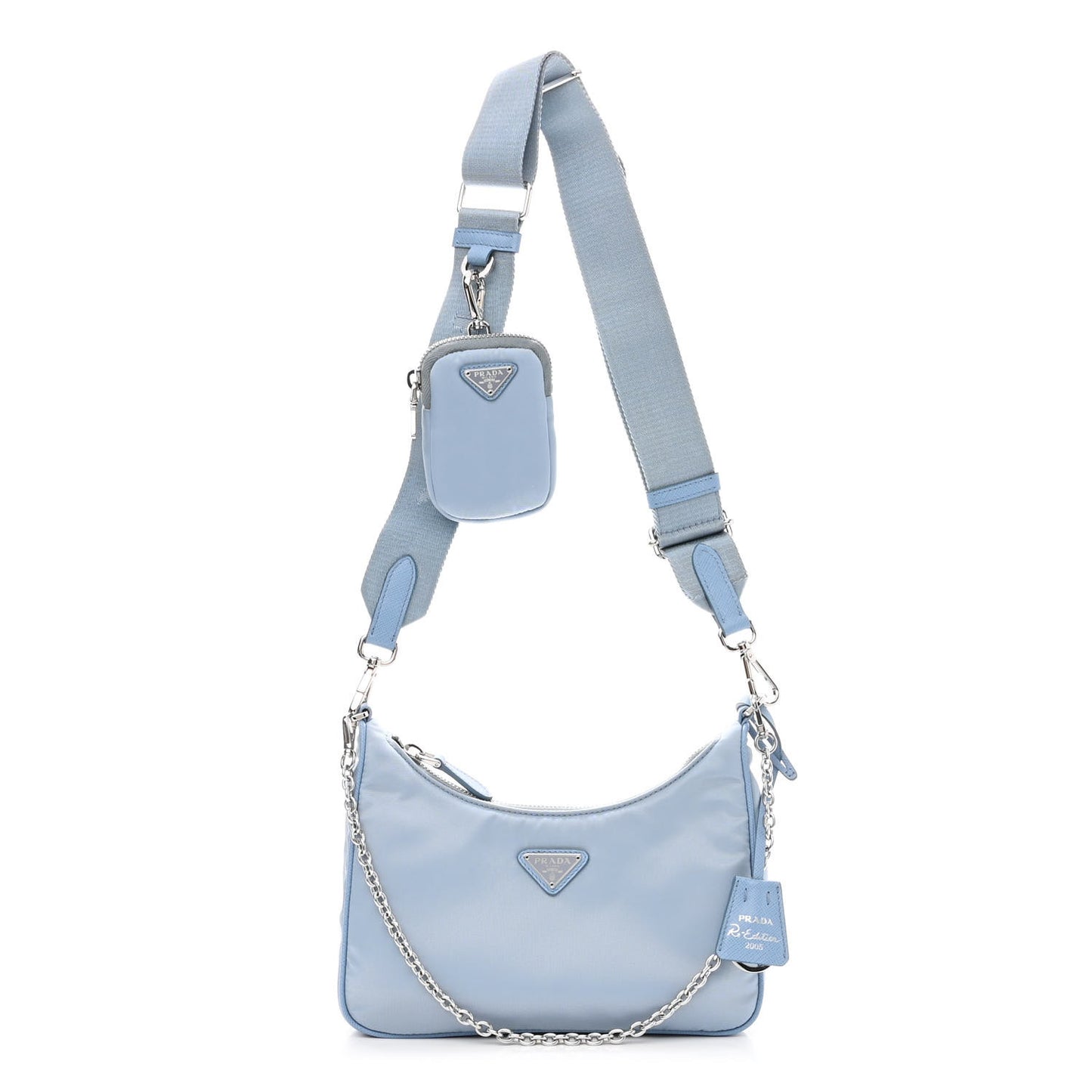 Re-Nylon Saffiano Re-Edition 2005 Shoulder Bag Astrale