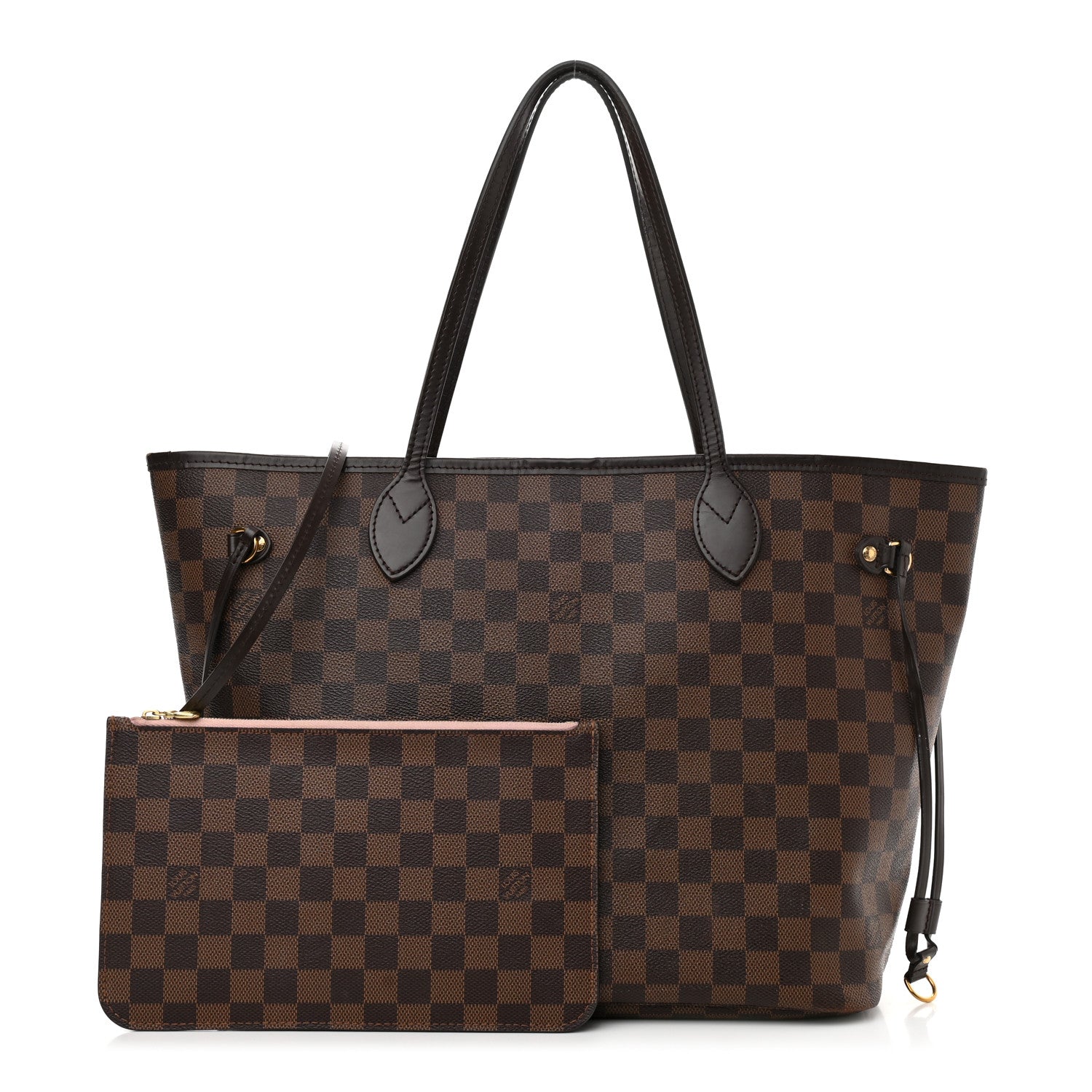 Louis Vuitton Damier Ebene Neo Neverfull MM Rose Ballerine 1 of 18