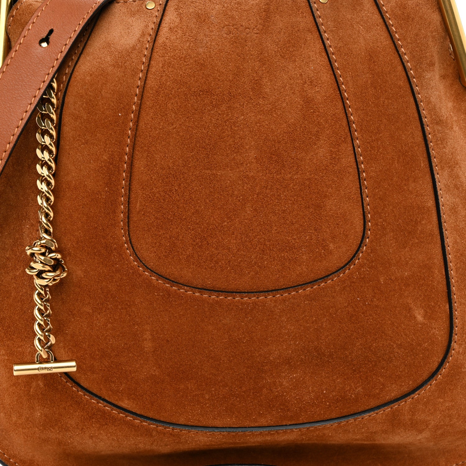 Chloe Suede Small Hayley Hobo Caramel 7 of 12
