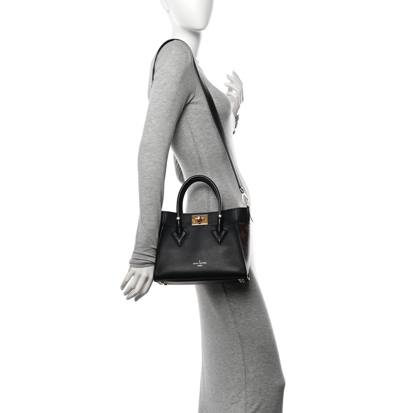 Calfskin Monogram On My Side PM Black