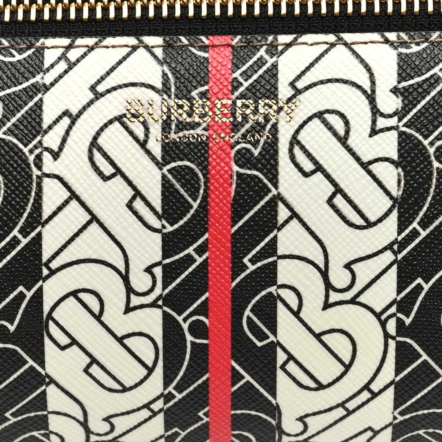 E-Canvas Monogram Stripe The Barrel Bag Bridle Brown