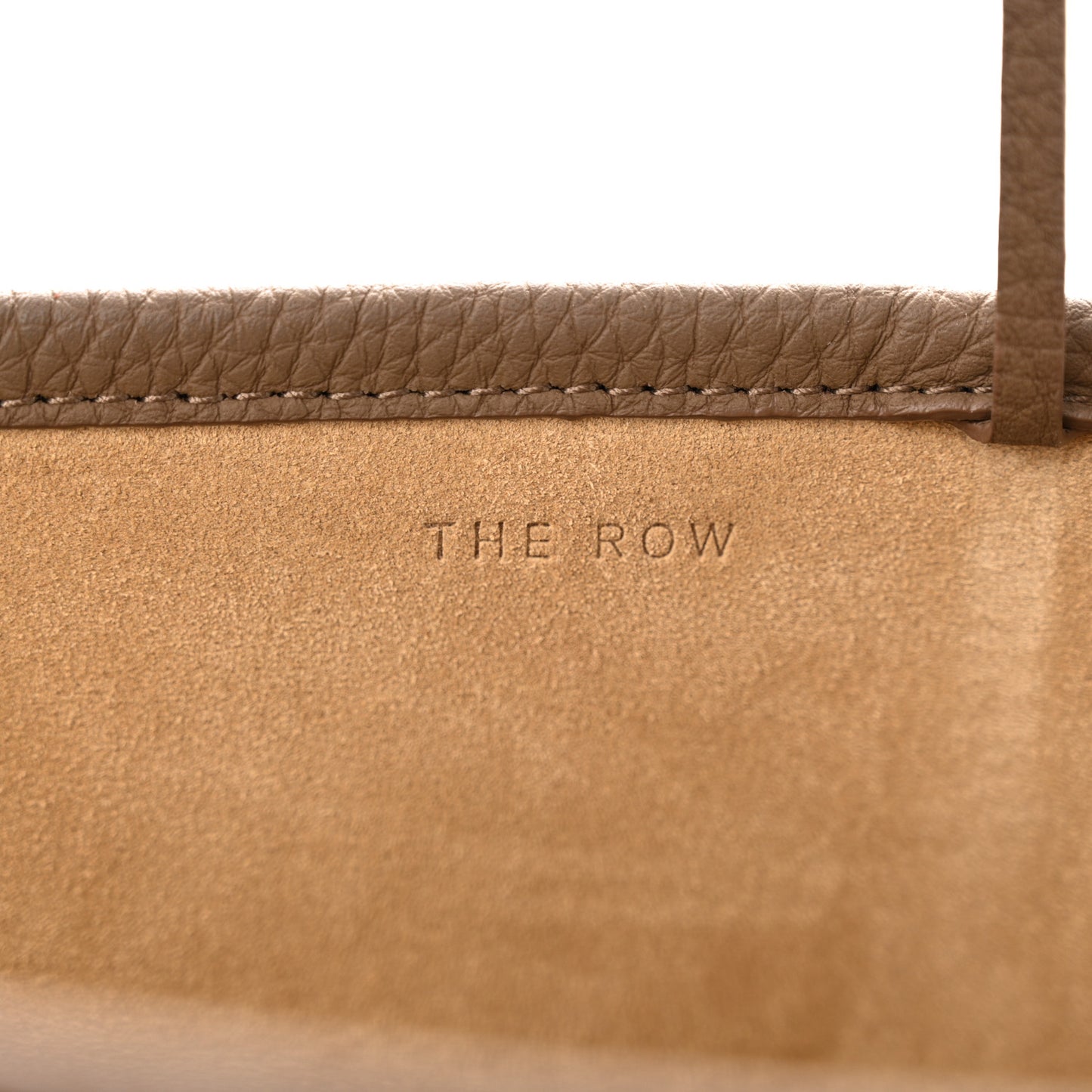 Grained Calfskin Medium N/S Park Tote Taupe