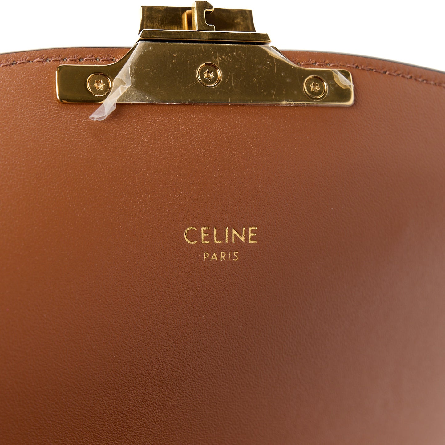 Triomphe Canvas Calfskin Medium Triomphe Bag Tan