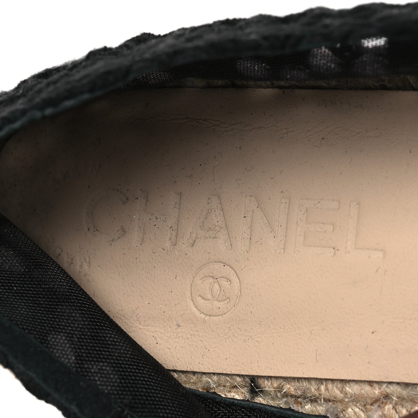 Lace Patent CC Espadrilles 40 Black