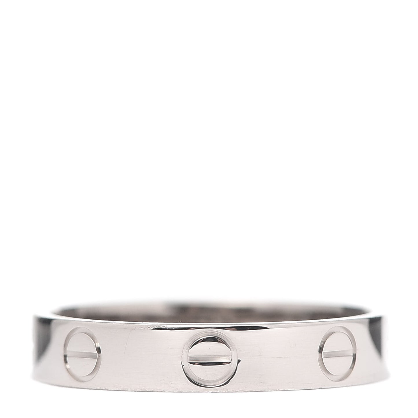 18K White Gold 3.5mm LOVE Wedding Band Ring 53 6.25