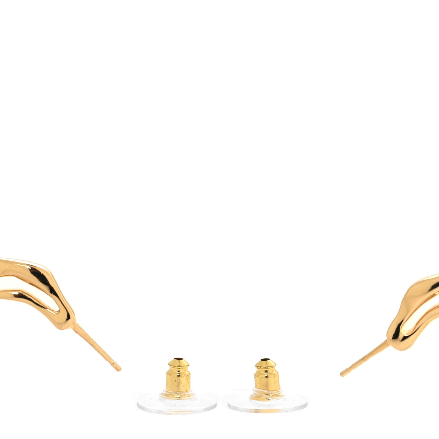 Crystal CC Diamantes Hoop Earrings Gold