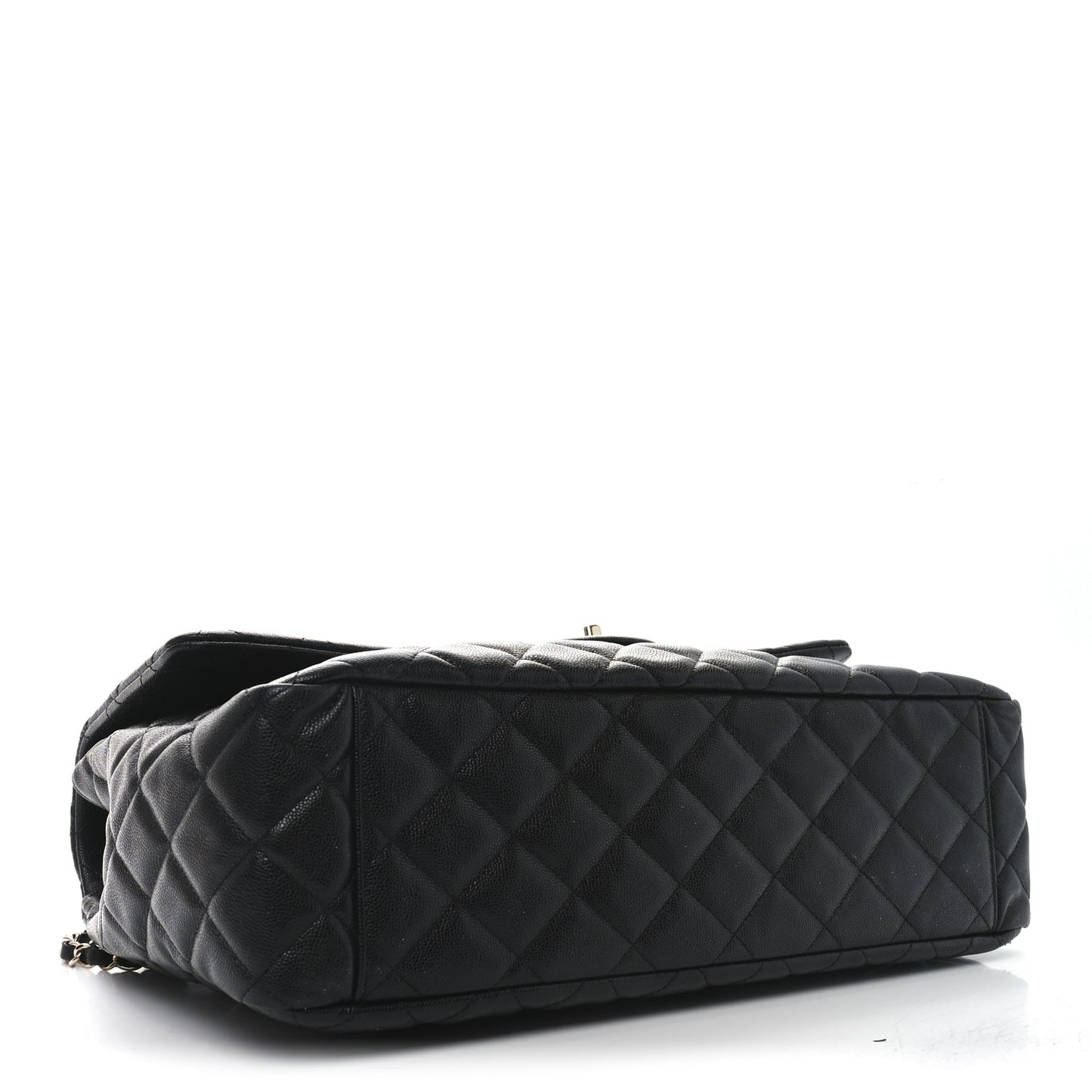 Caviar Quilted XXL Travel Flap Bag Black