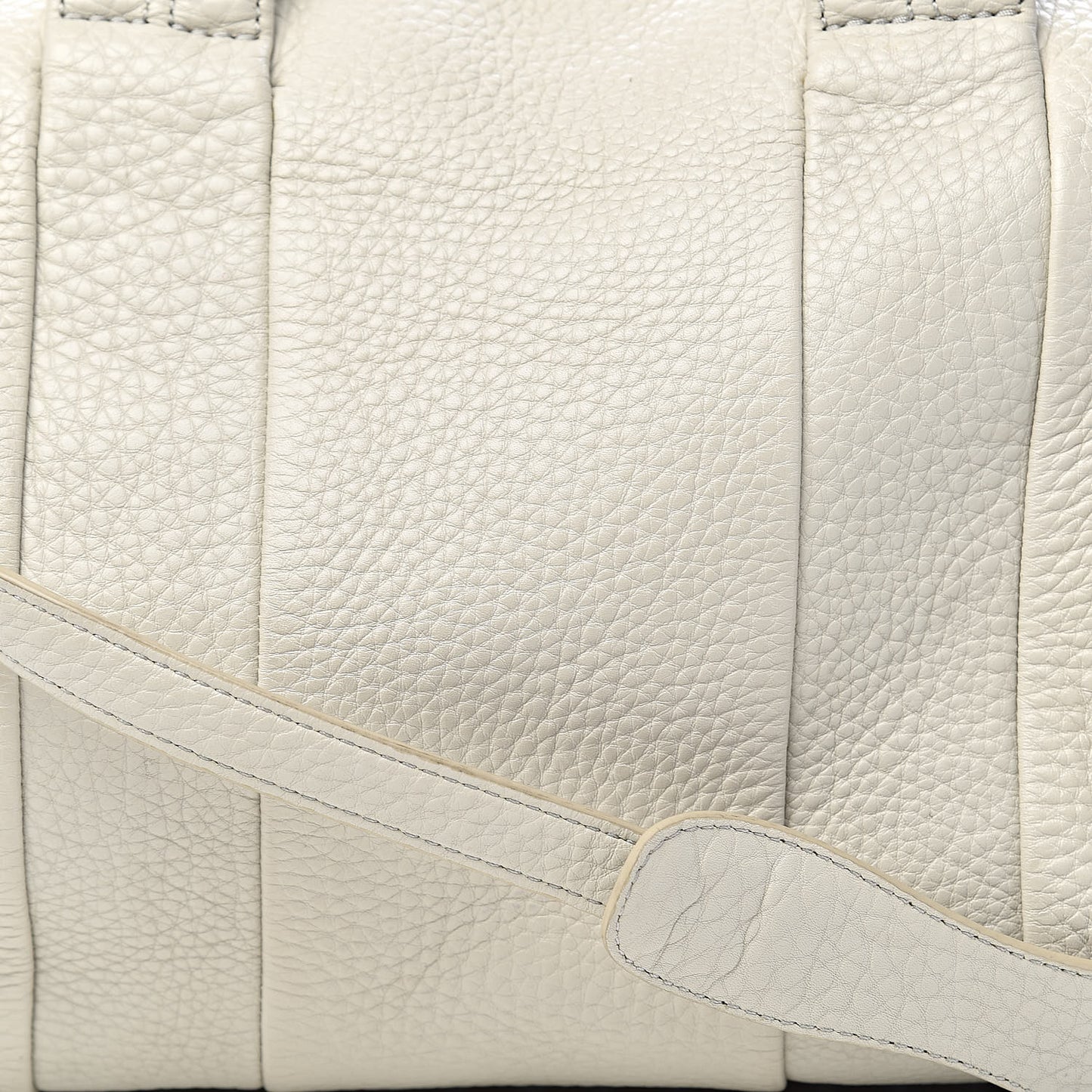 Pebbled Lambskin Rocco White Gold Hardware