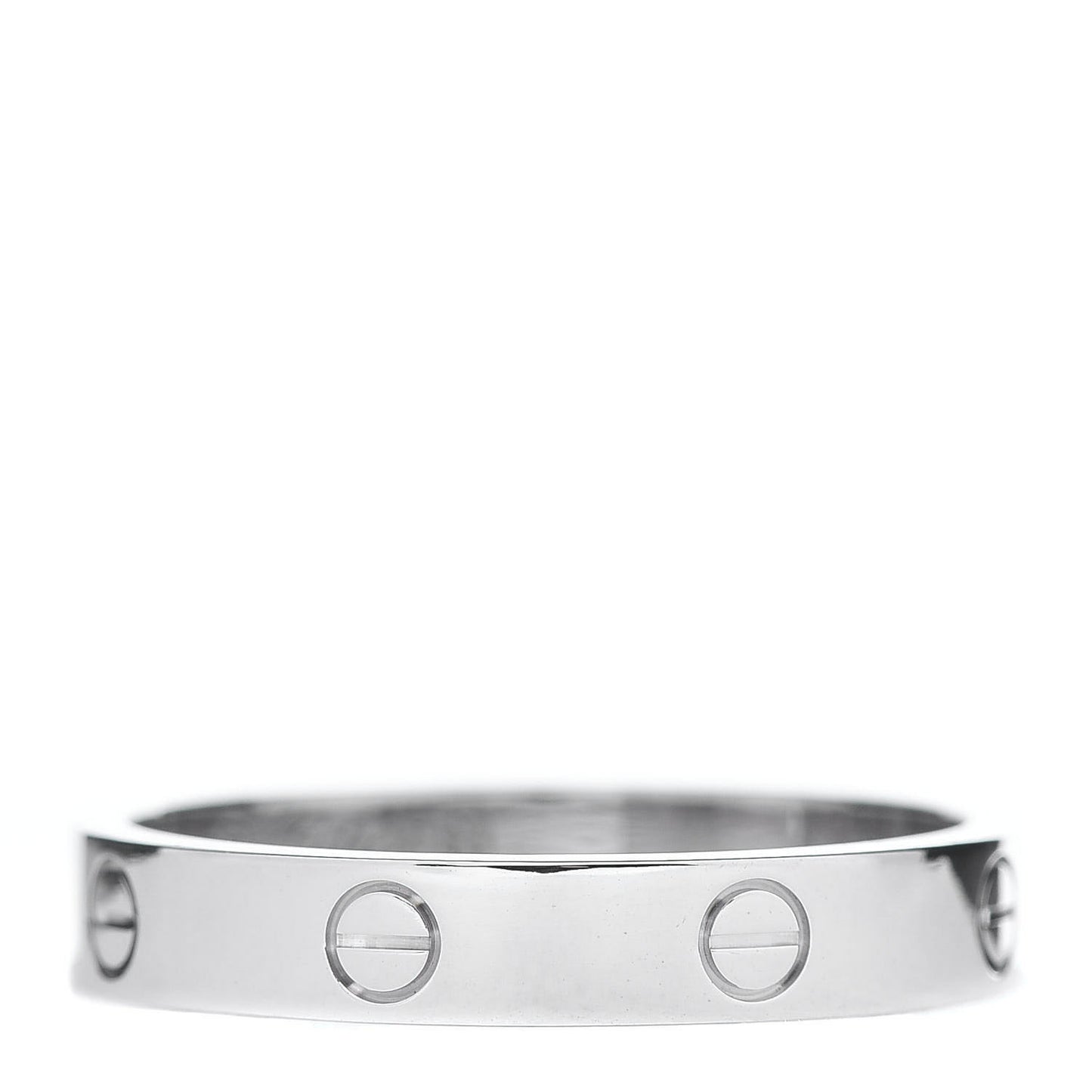 18K White Gold Diamond 4mm LOVE Wedding Band Ring 63 10.5