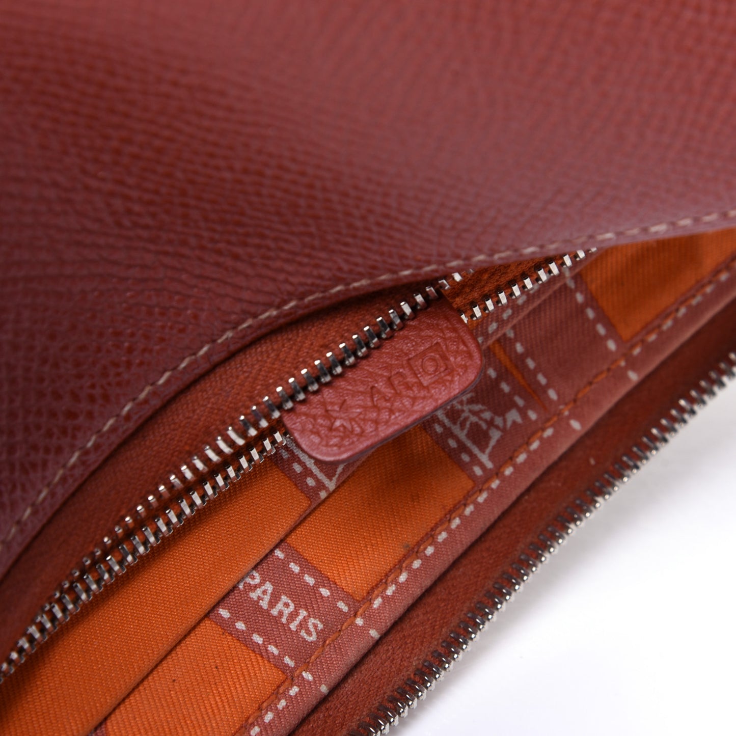 Epsom Silk'In Wallet Brique
