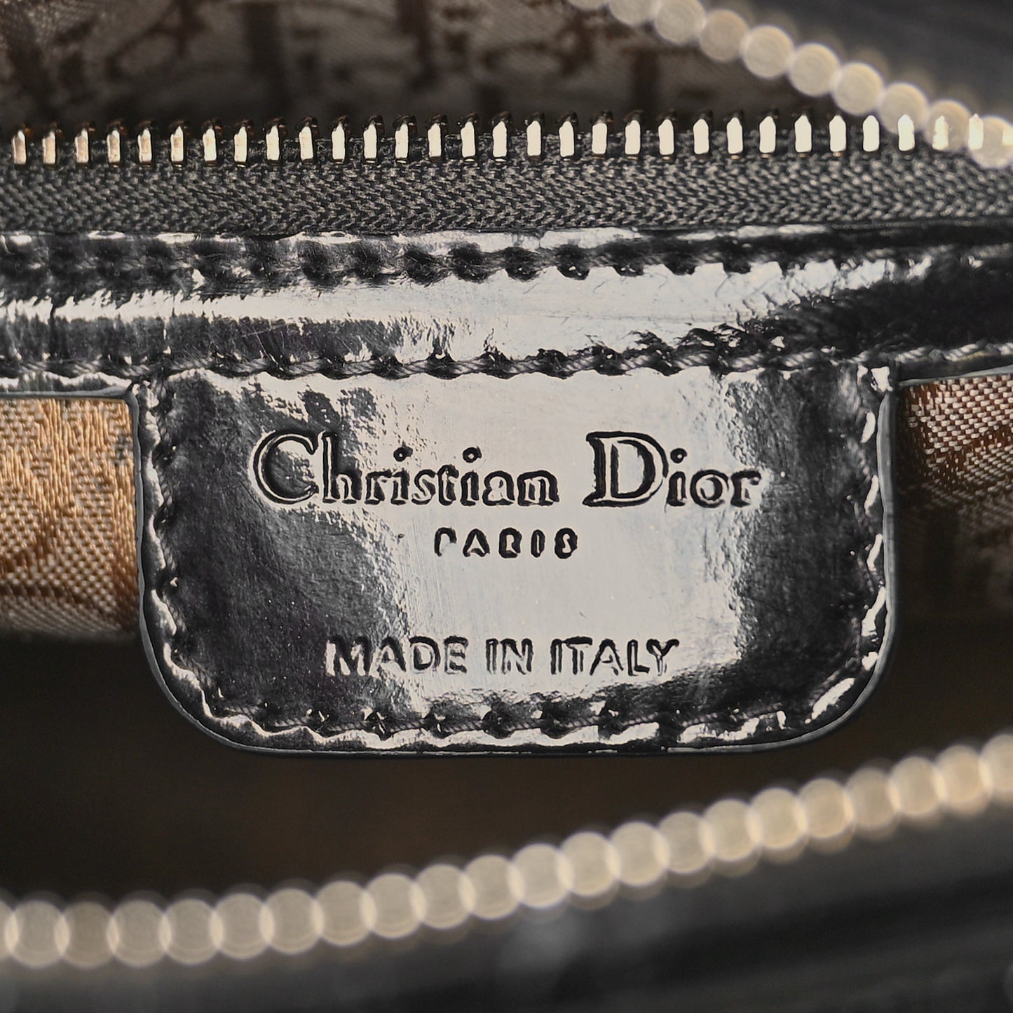 Patent Cannage Medium Lady Dior Black