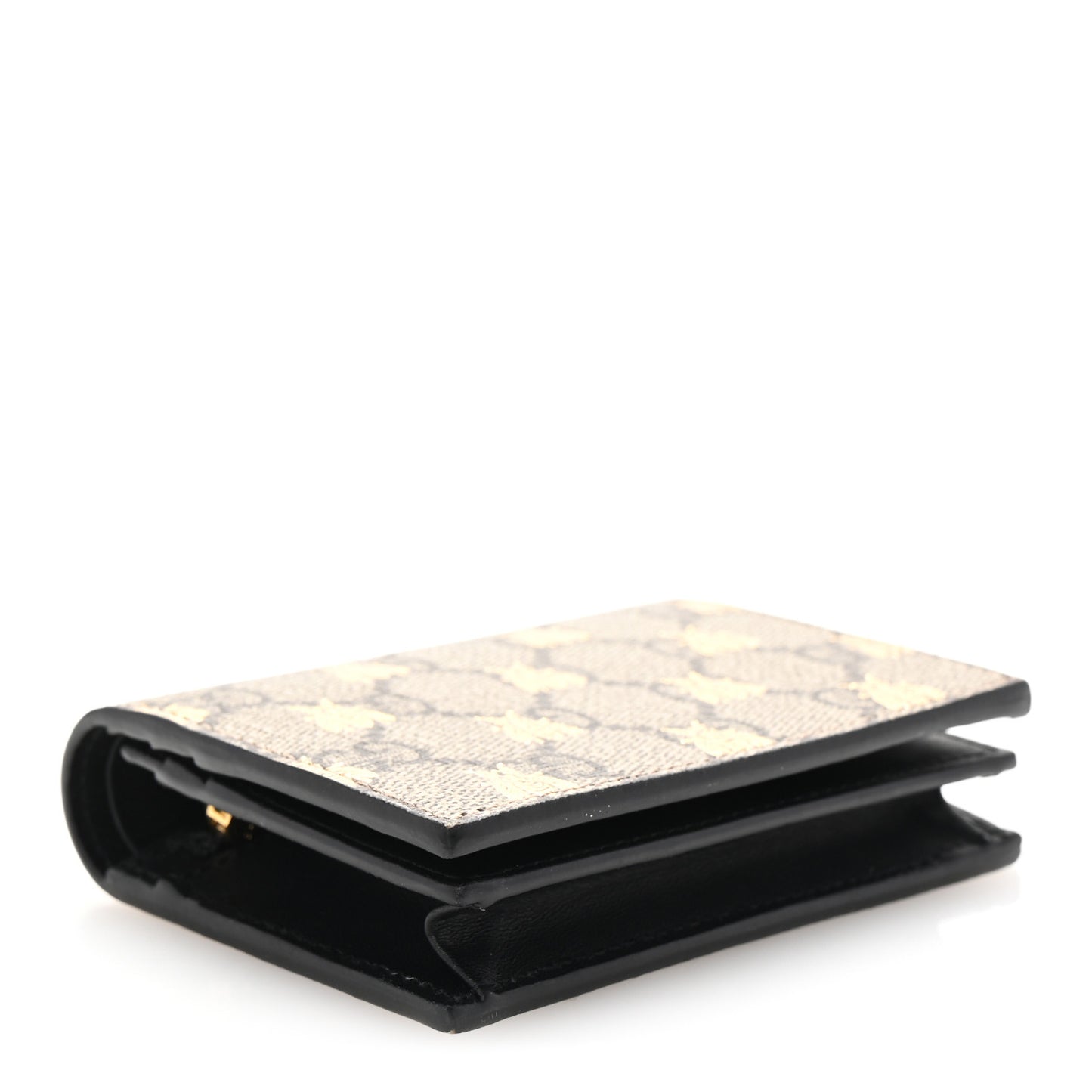 GG Supreme Monogram Bee Print Card Case