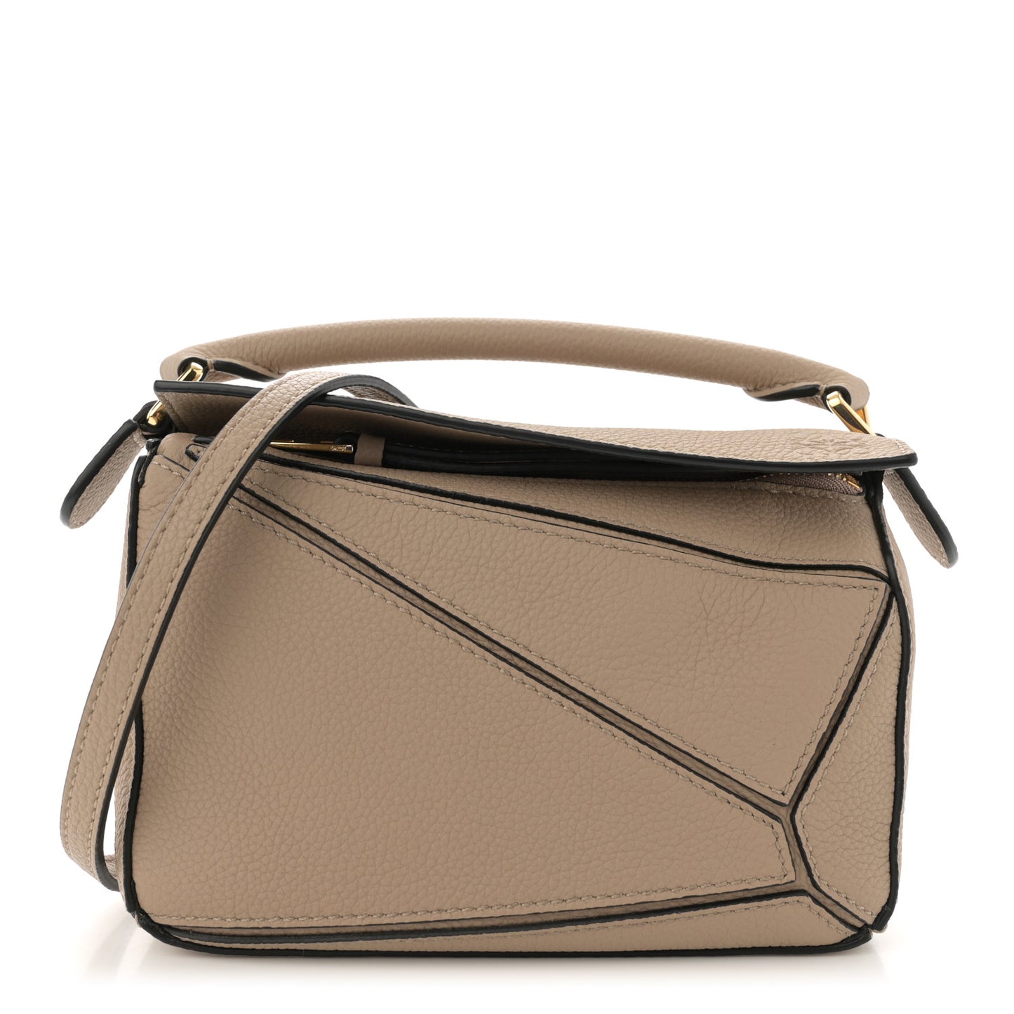 Calfskin Mini Puzzle Bag Sand