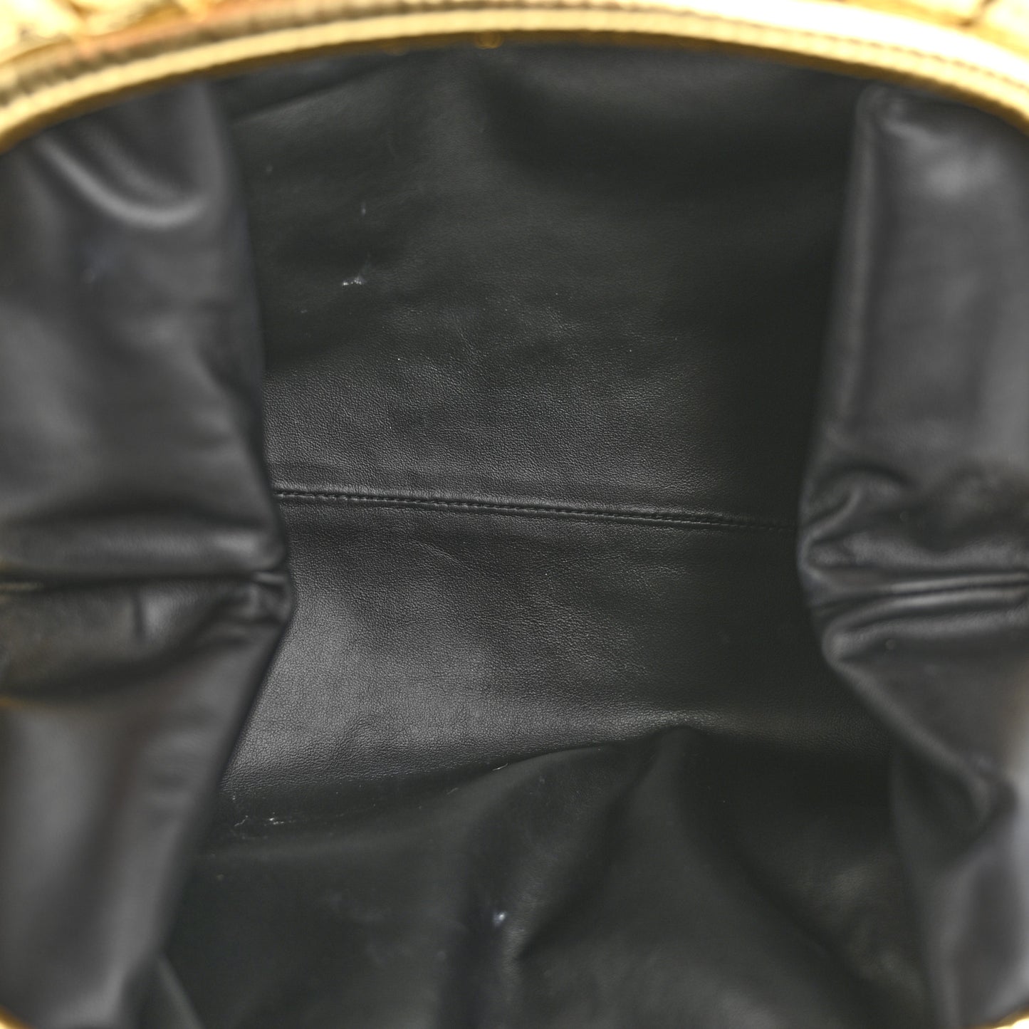 Metallic Bark Calfskin Embossed The Pouch Oversized Clutch Oro