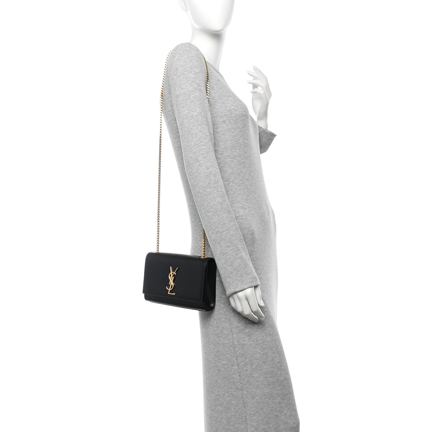 Grain De Poudre Small Monogram Kate Satchel Black