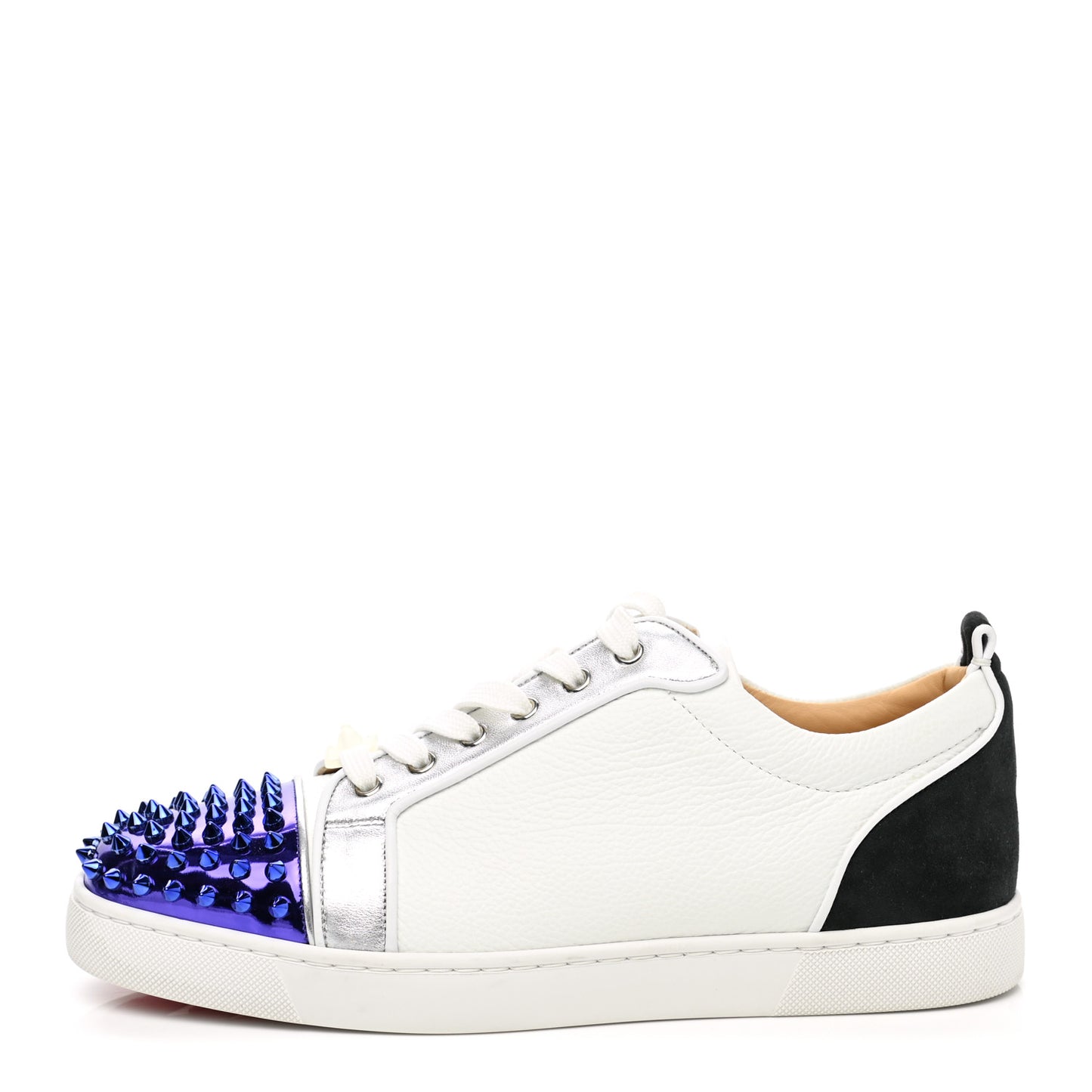 Calfskin Patent Mens Louis Junior Spikes Orlato Flat Sneakers 43 Multi