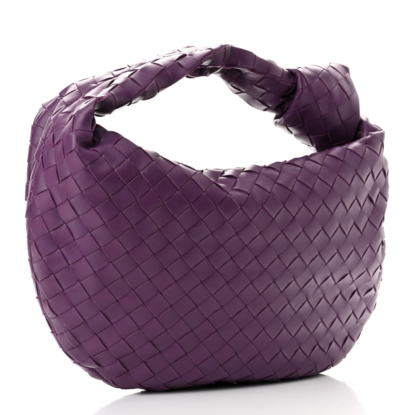 Nappa Intrecciato Teen Jodie Hobo Eggplant