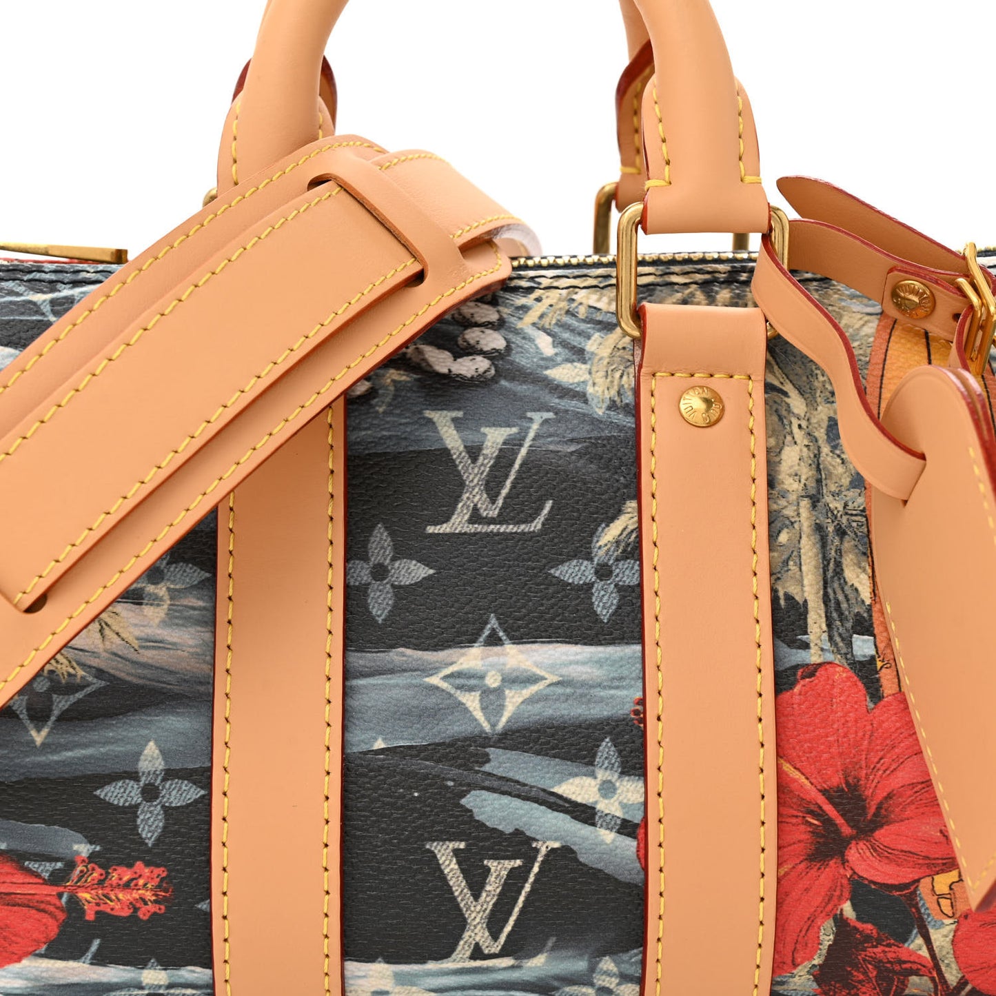 Monogram Surfin Keepall Bandouliere 25 Navy Blue