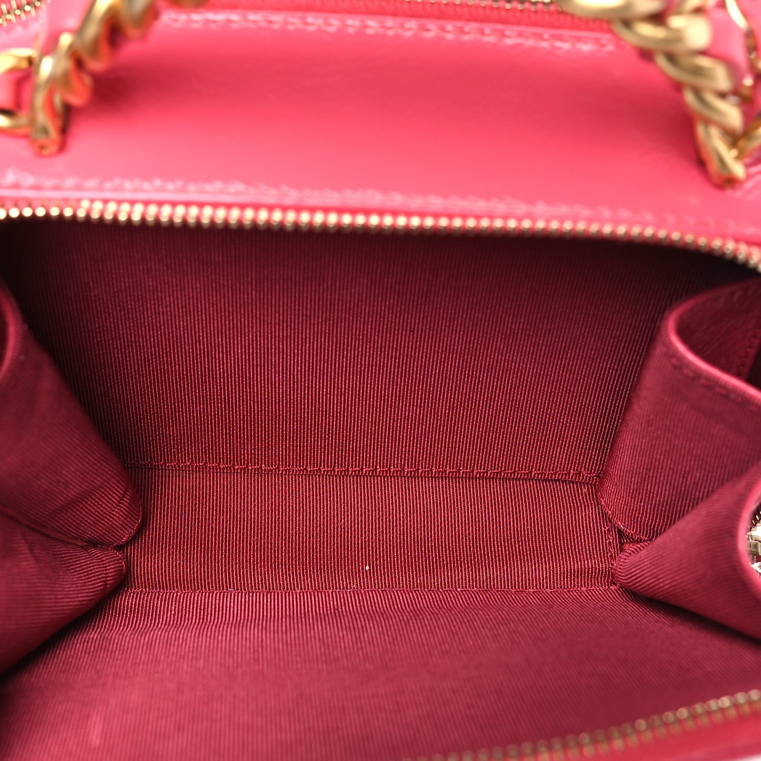 Chanel Crumpled Calfskin Quilted Mini Get Round Top Handle Vanity Case Pink 5 of 11