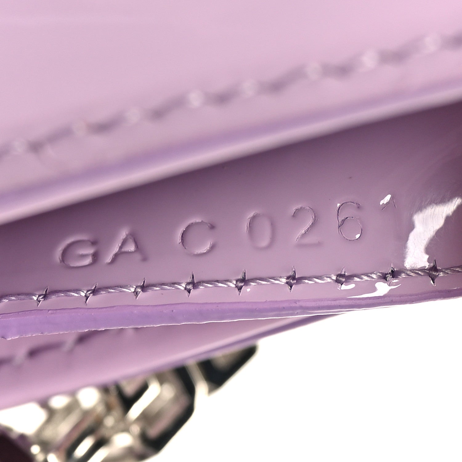 Givenchy Patent Padded Small Cut Out Shoulder Bag Lilac 7 of 10