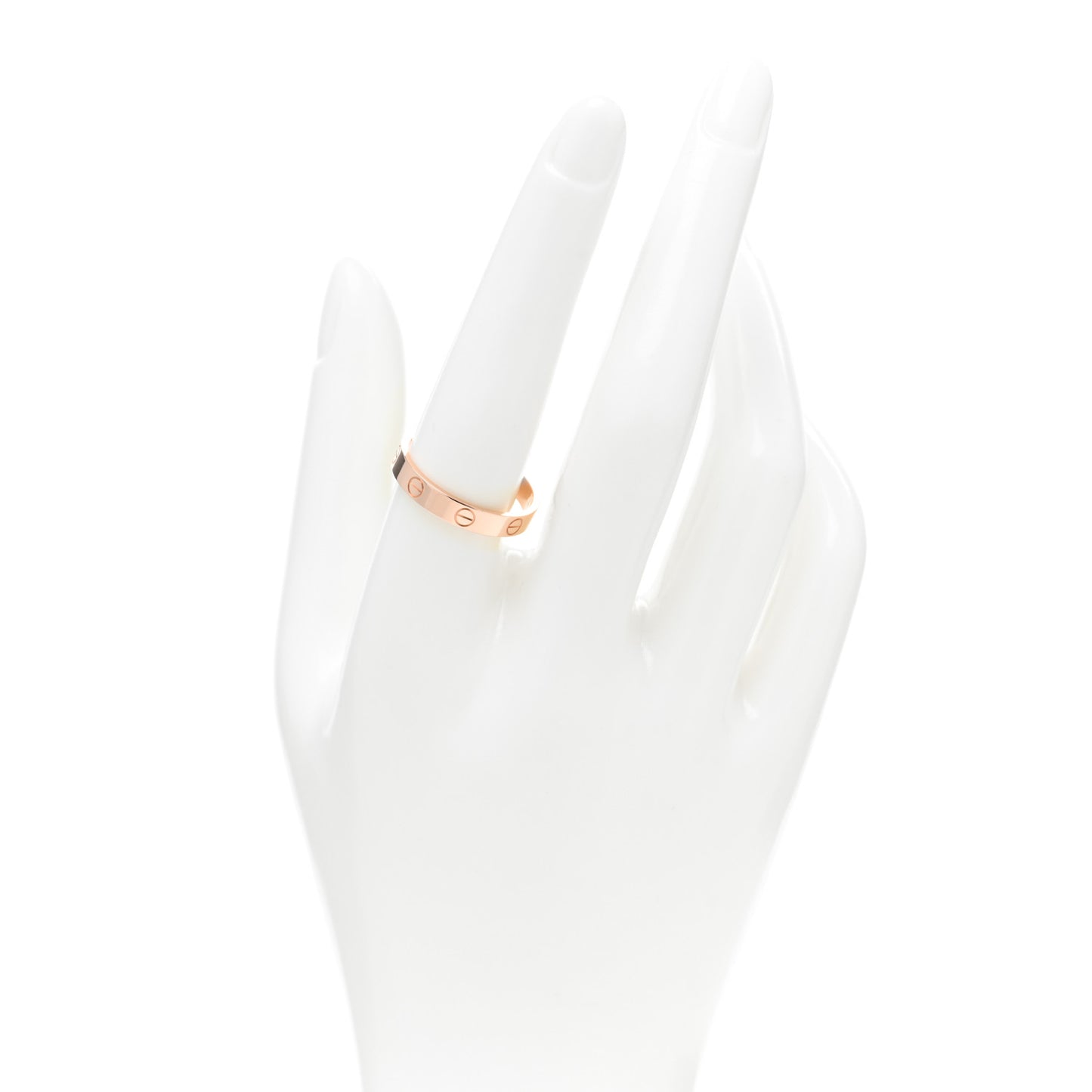 18K Pink Gold 3.5mm LOVE Wedding Band Ring 59 8.75